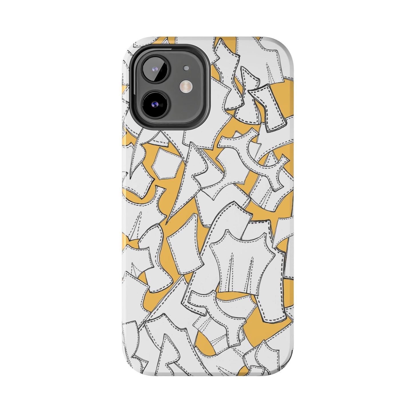 Pattern Pieces Yellow Phone Case