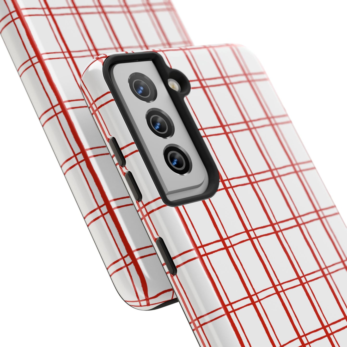 Little Plaid White / Red Phone Case