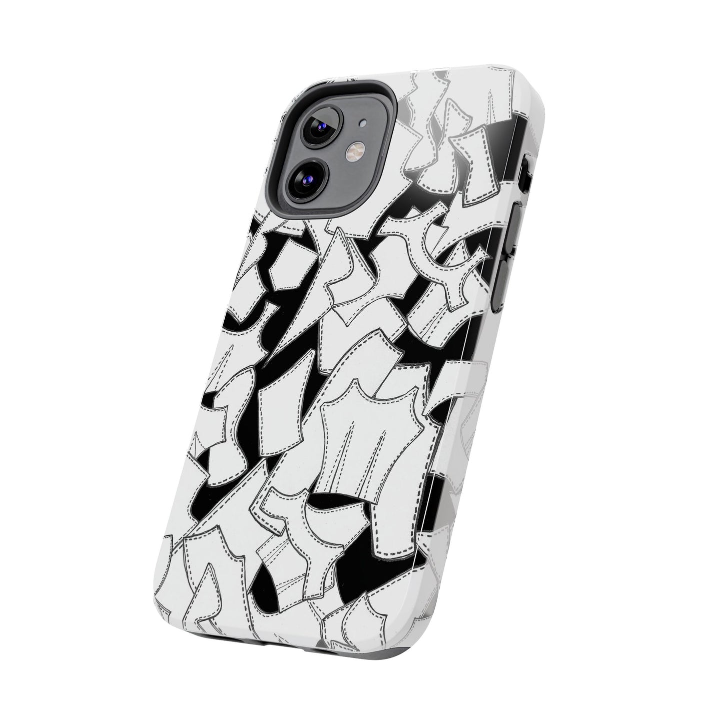 Pattern Pieces Black Phone Case
