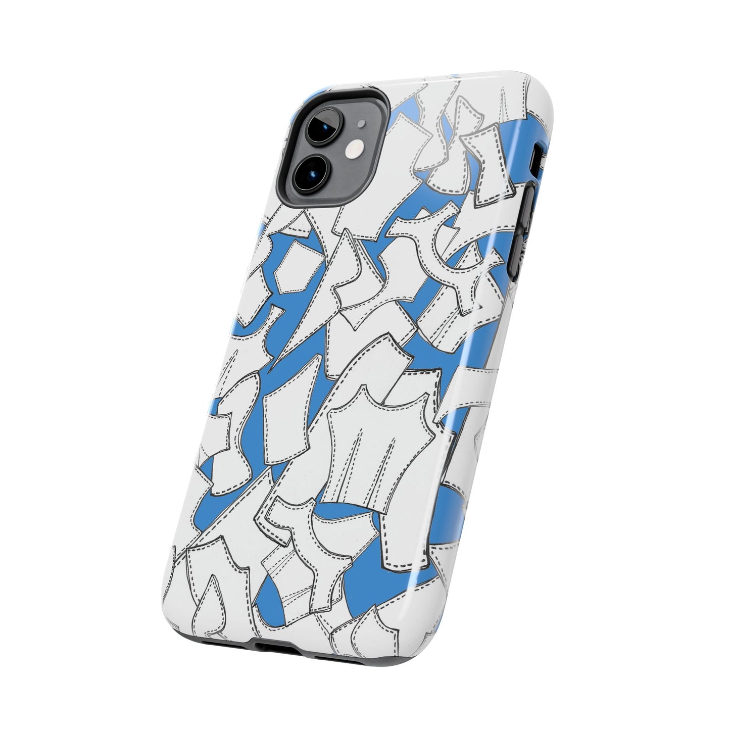 Pattern Pieces Turquoise Phone Case