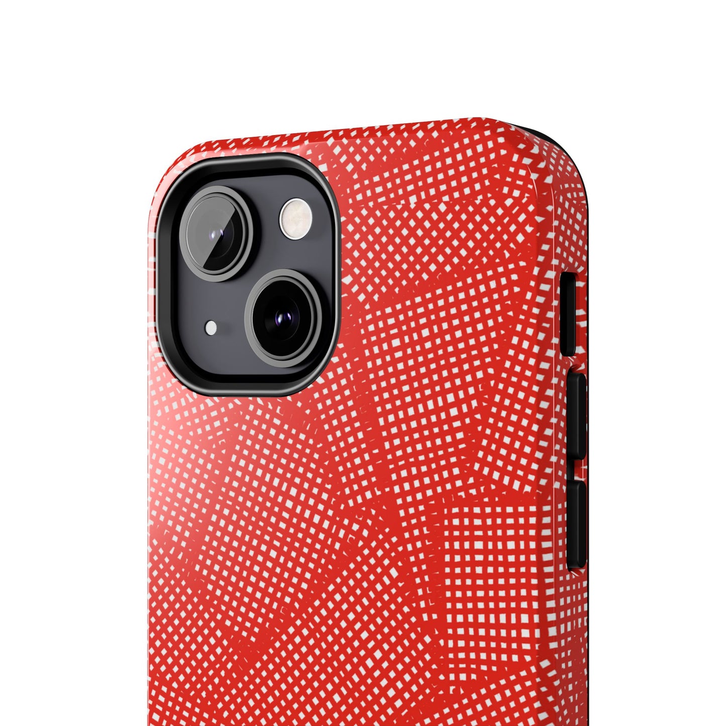 Check Patch Large Red Phone Case