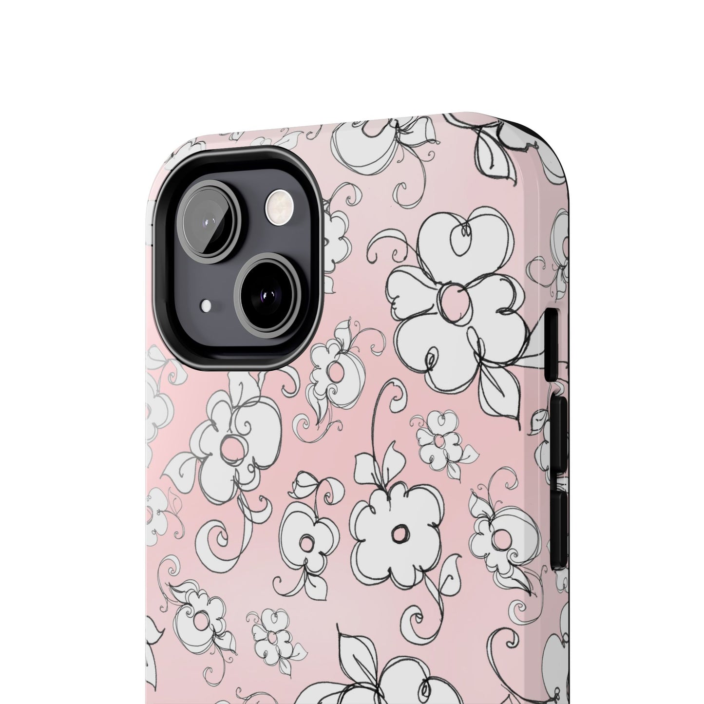 Lady Flowers Pink Sky Phone Case
