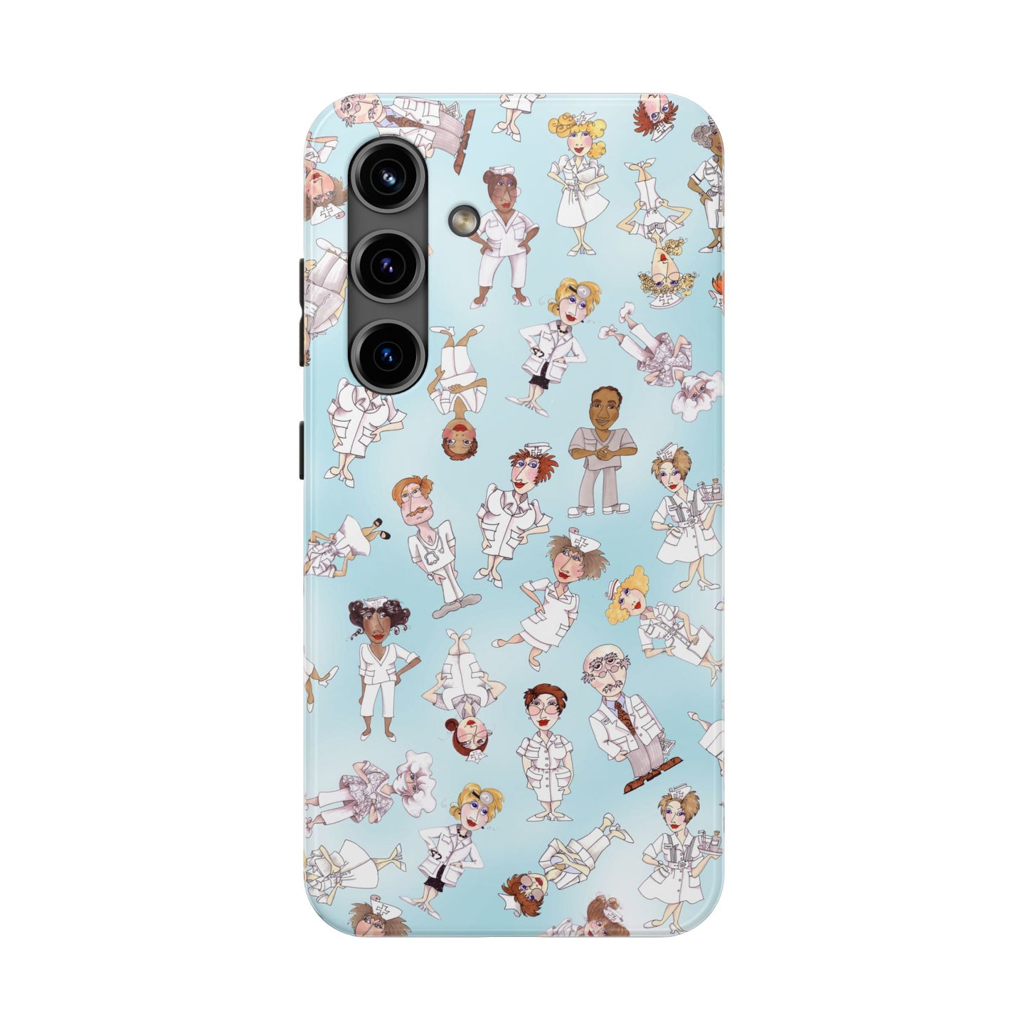 Tossed Nurses Aqua Phone Case