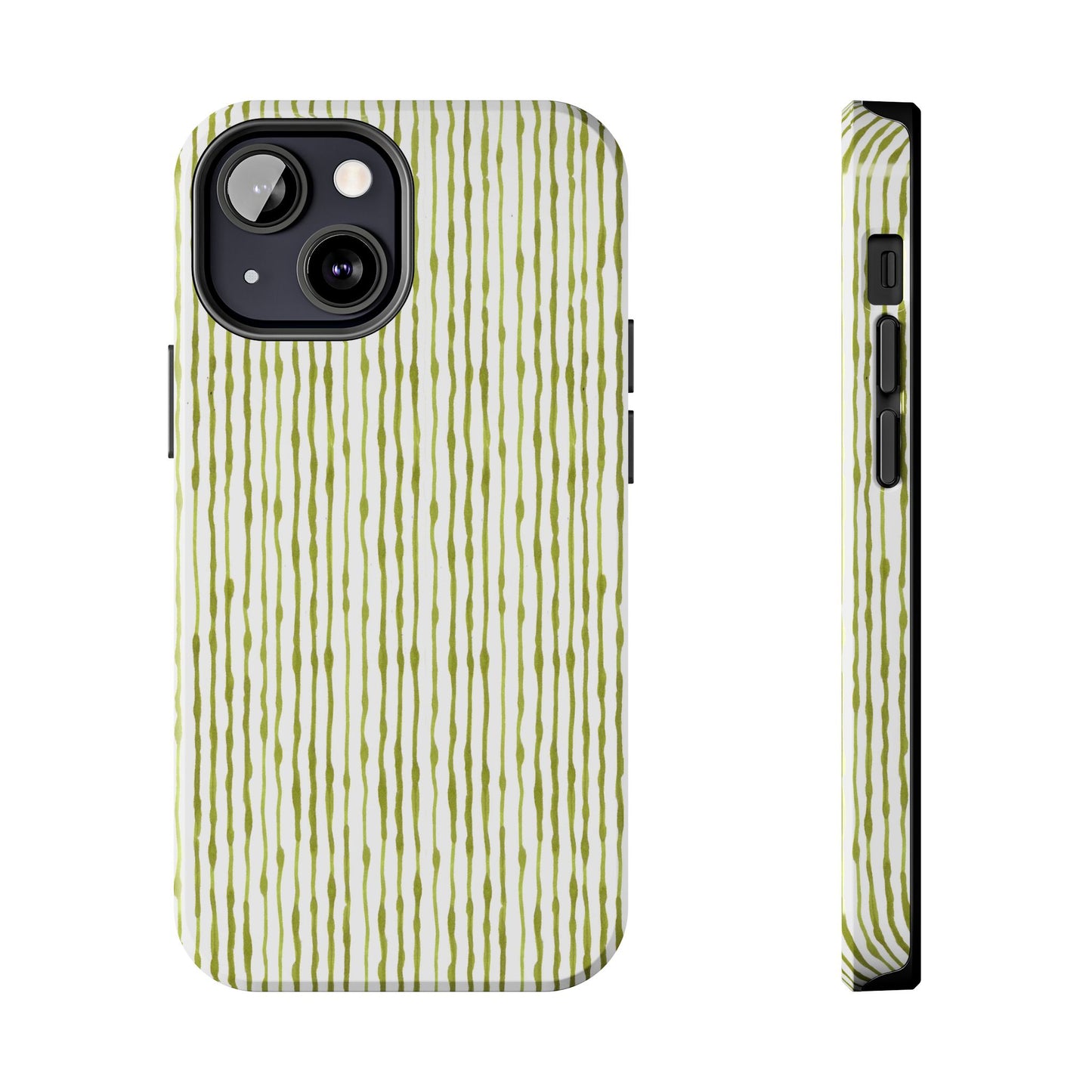 Faux Seersucker White / Green Phone Case