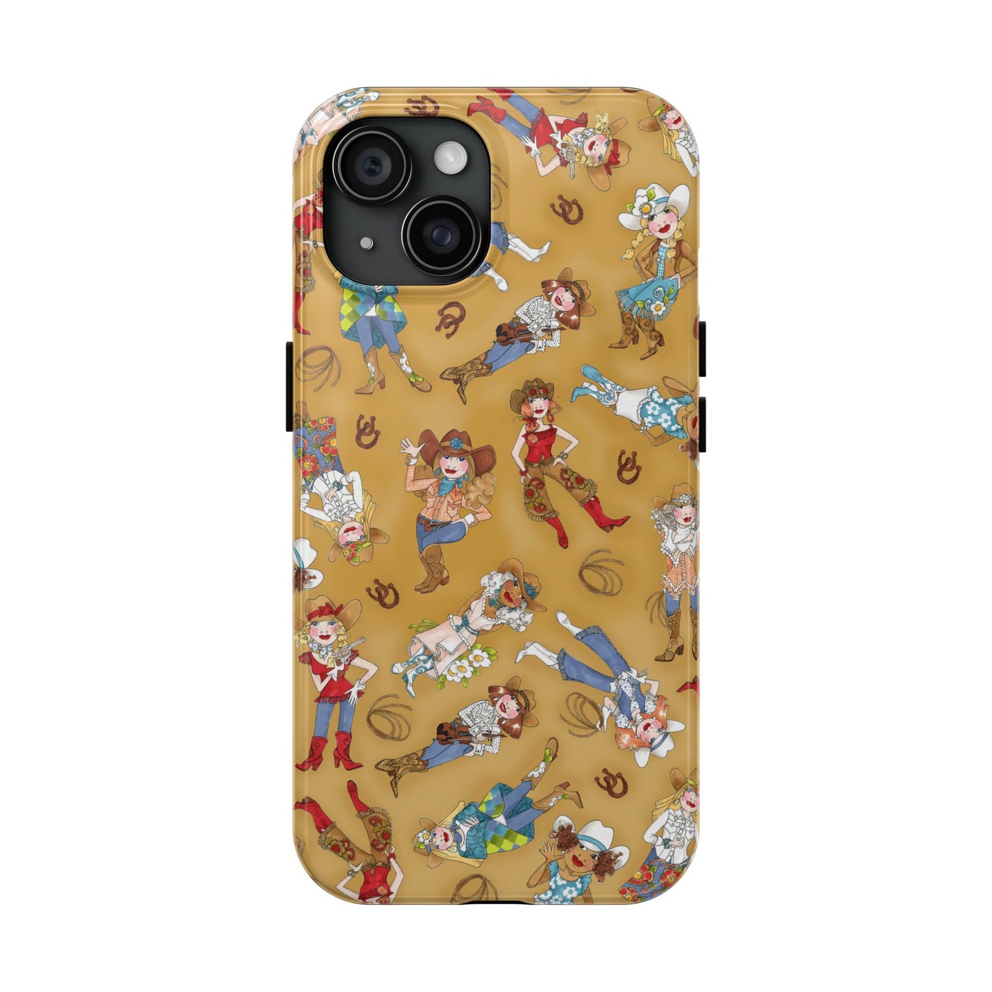 Tossed Cowgirls Tan Phone Case