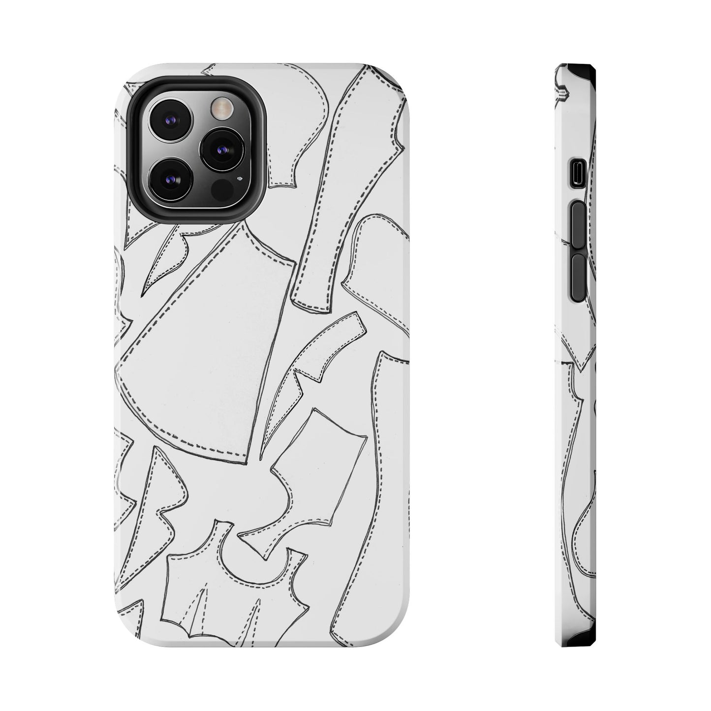 Pattern Pieces White Phone Case