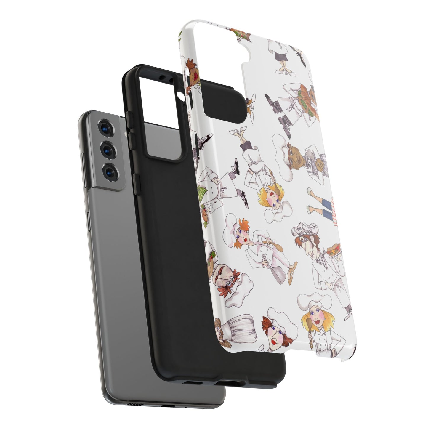 Tossed Chefs White Phone Case