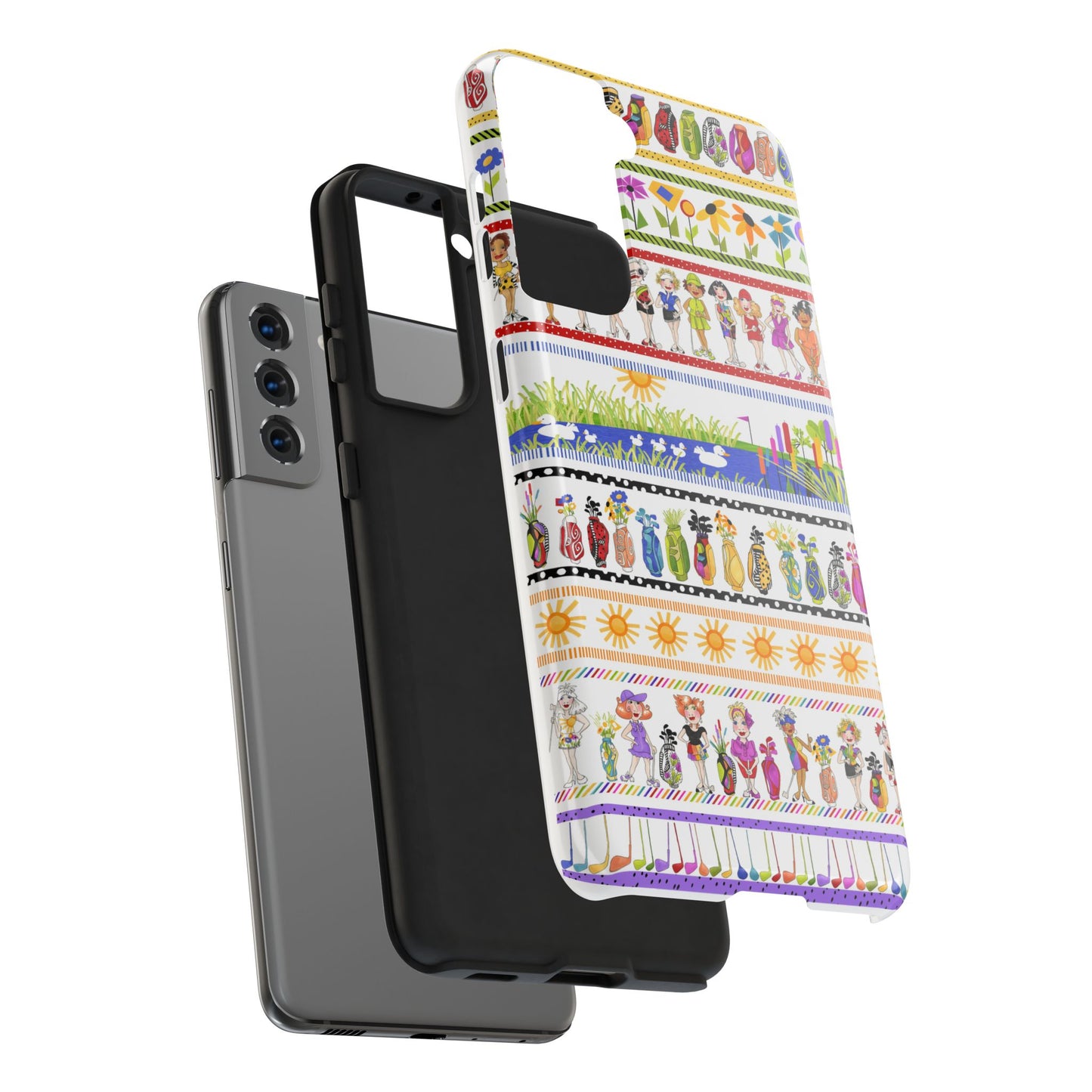 Golf Borders White Phone Case