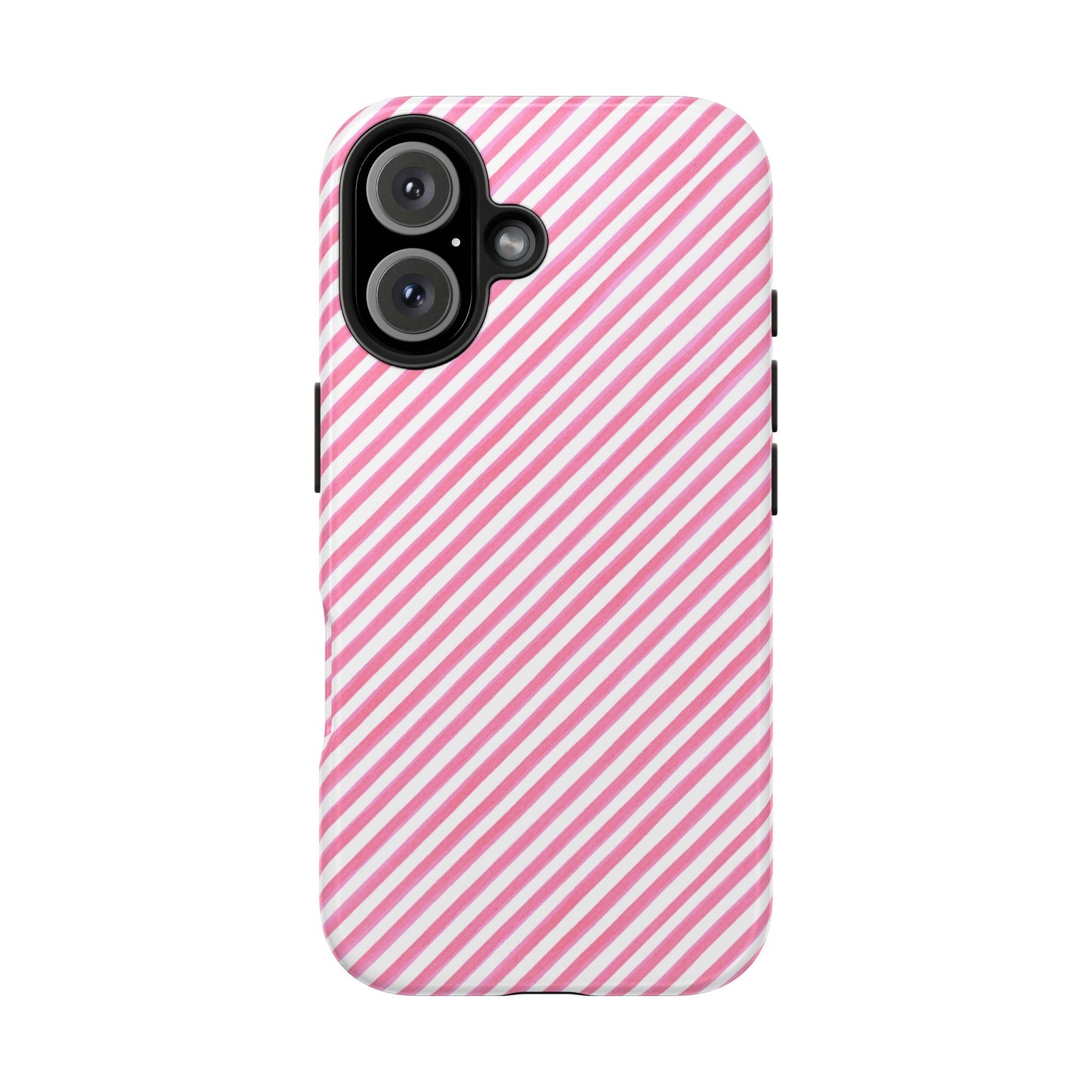 Bias Stripe Pink / White Phone Case