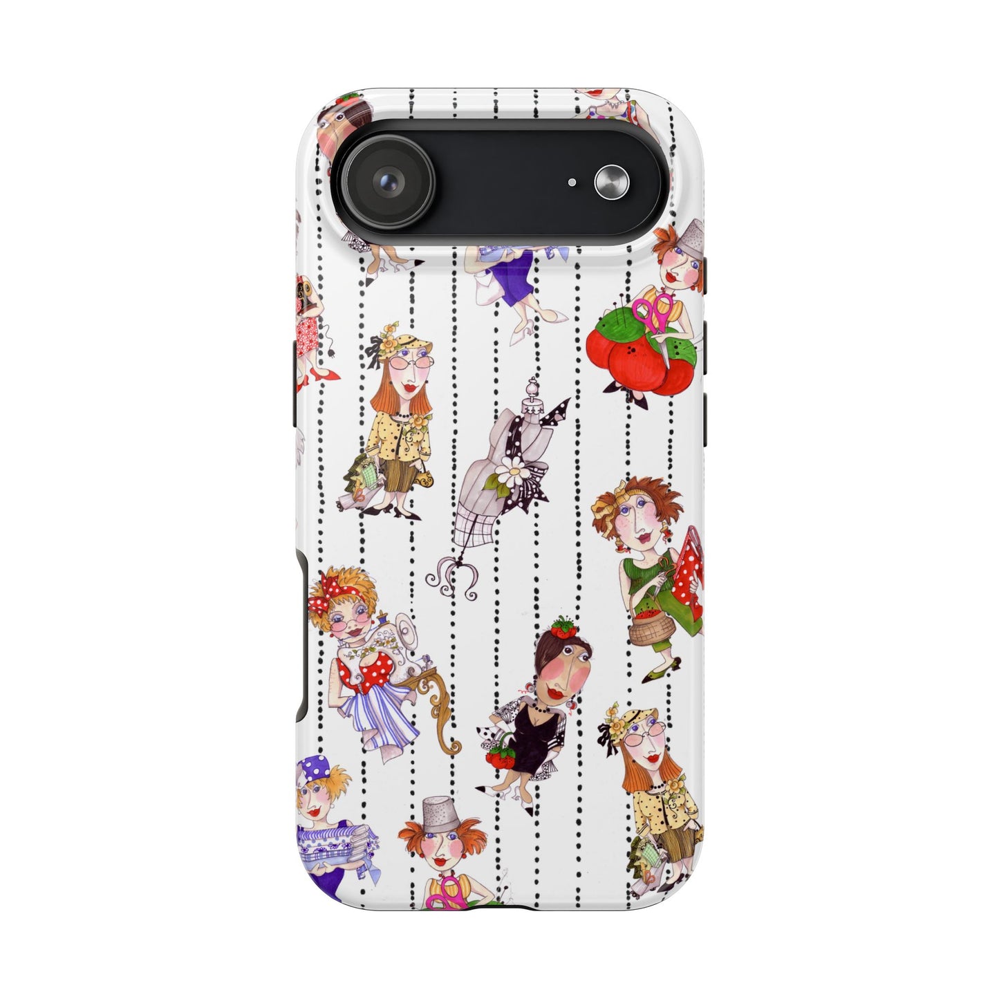 Sewphisticates White / Black Stripe Phone Case