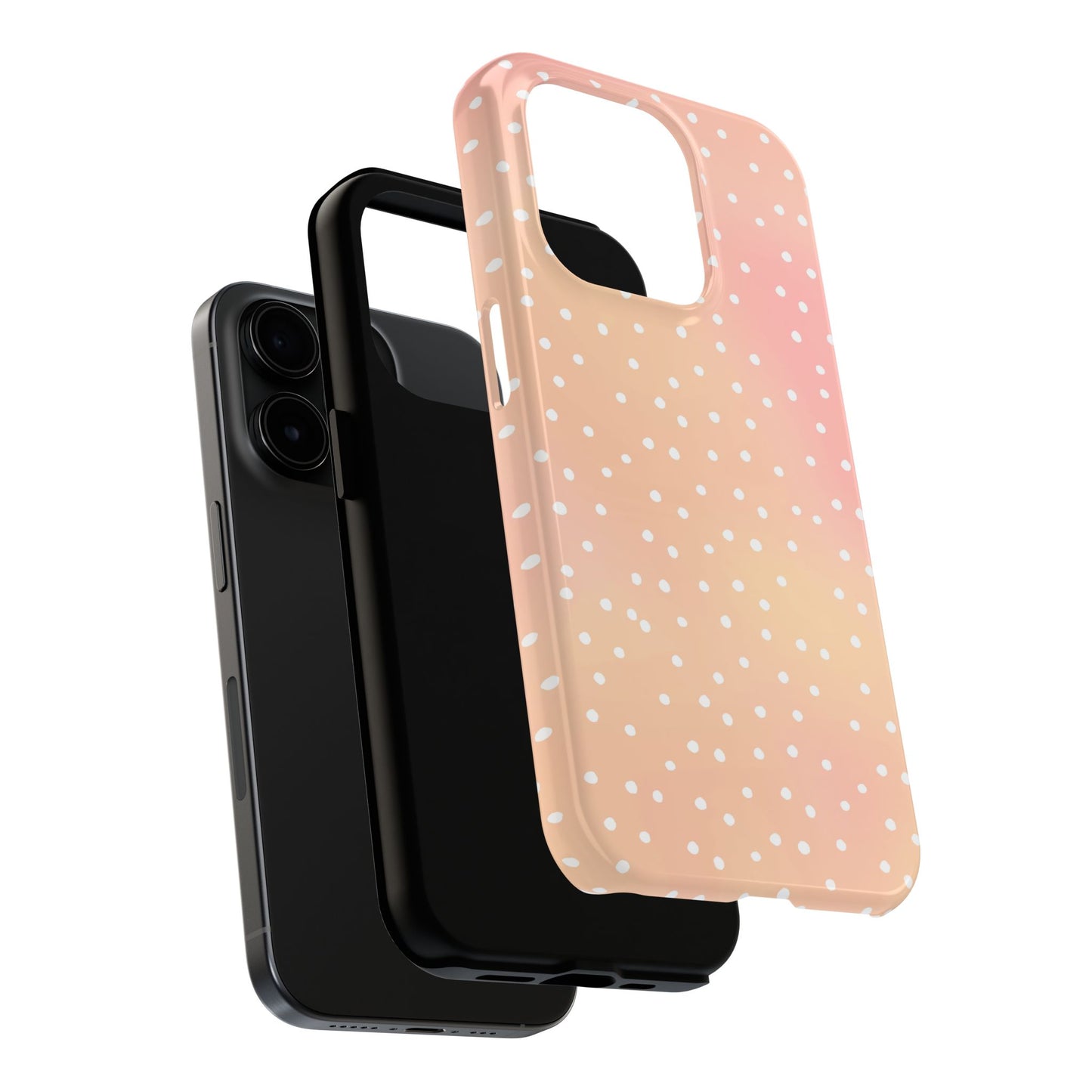 Dinky Dots Peach / White Phone Case