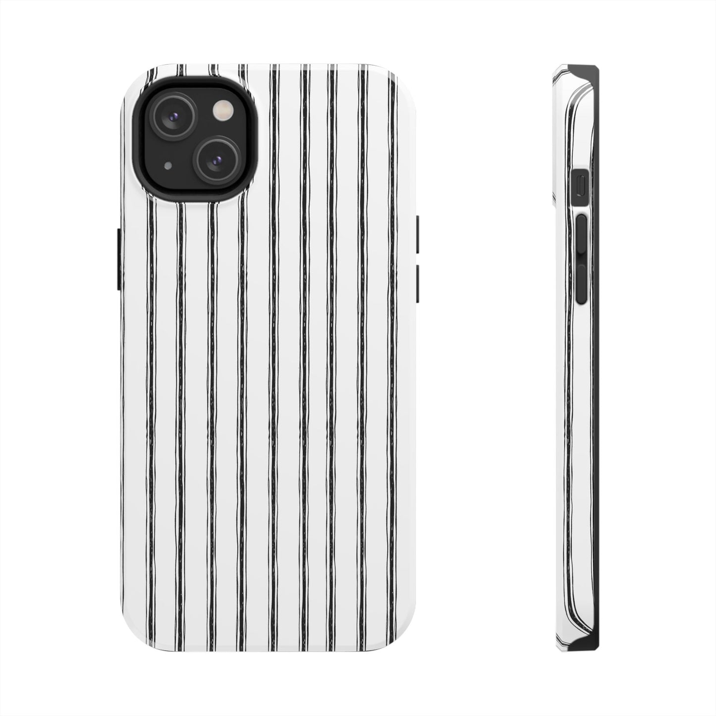 Napkin Stripe White / Black Phone Case