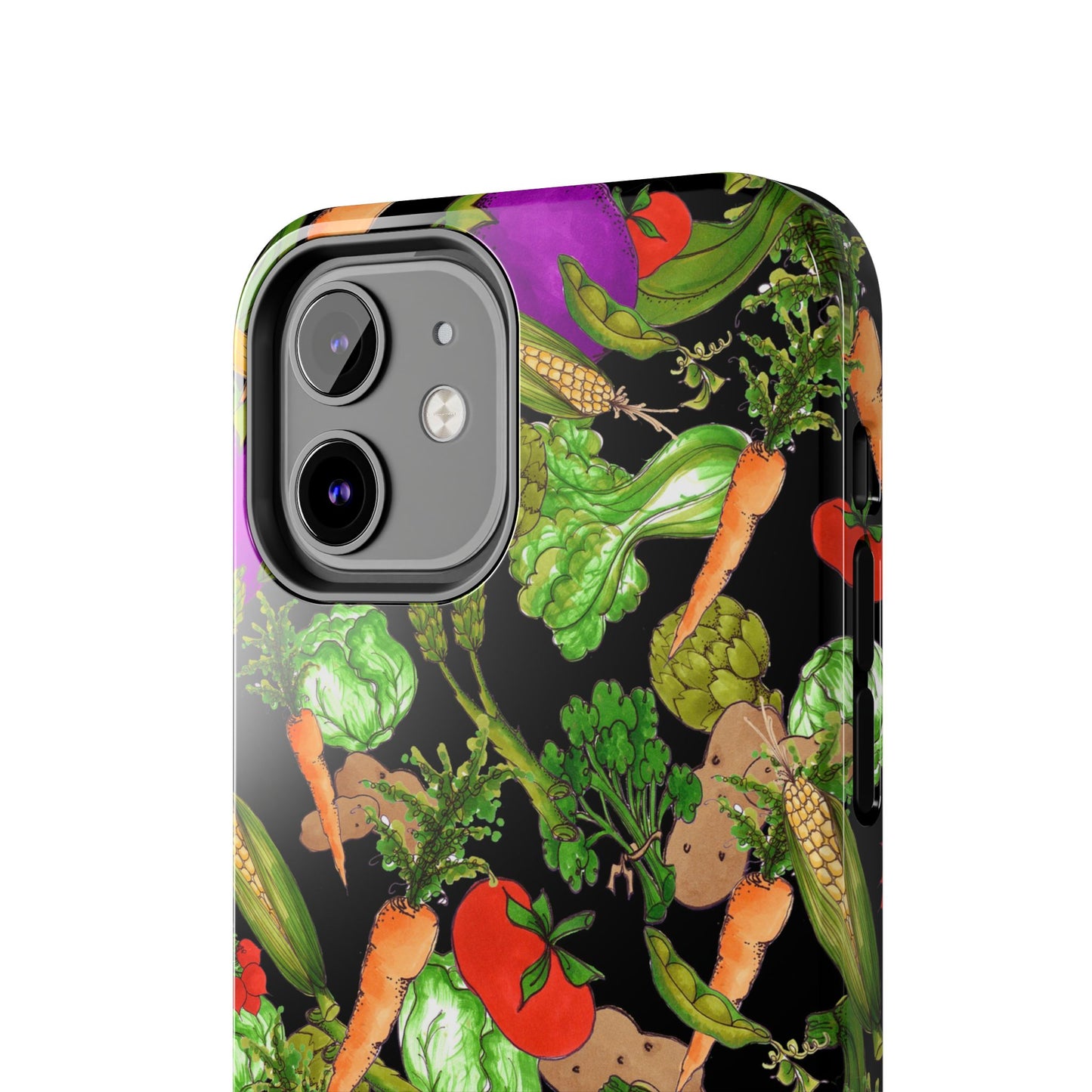 Veggie Jungle Black Phone Case