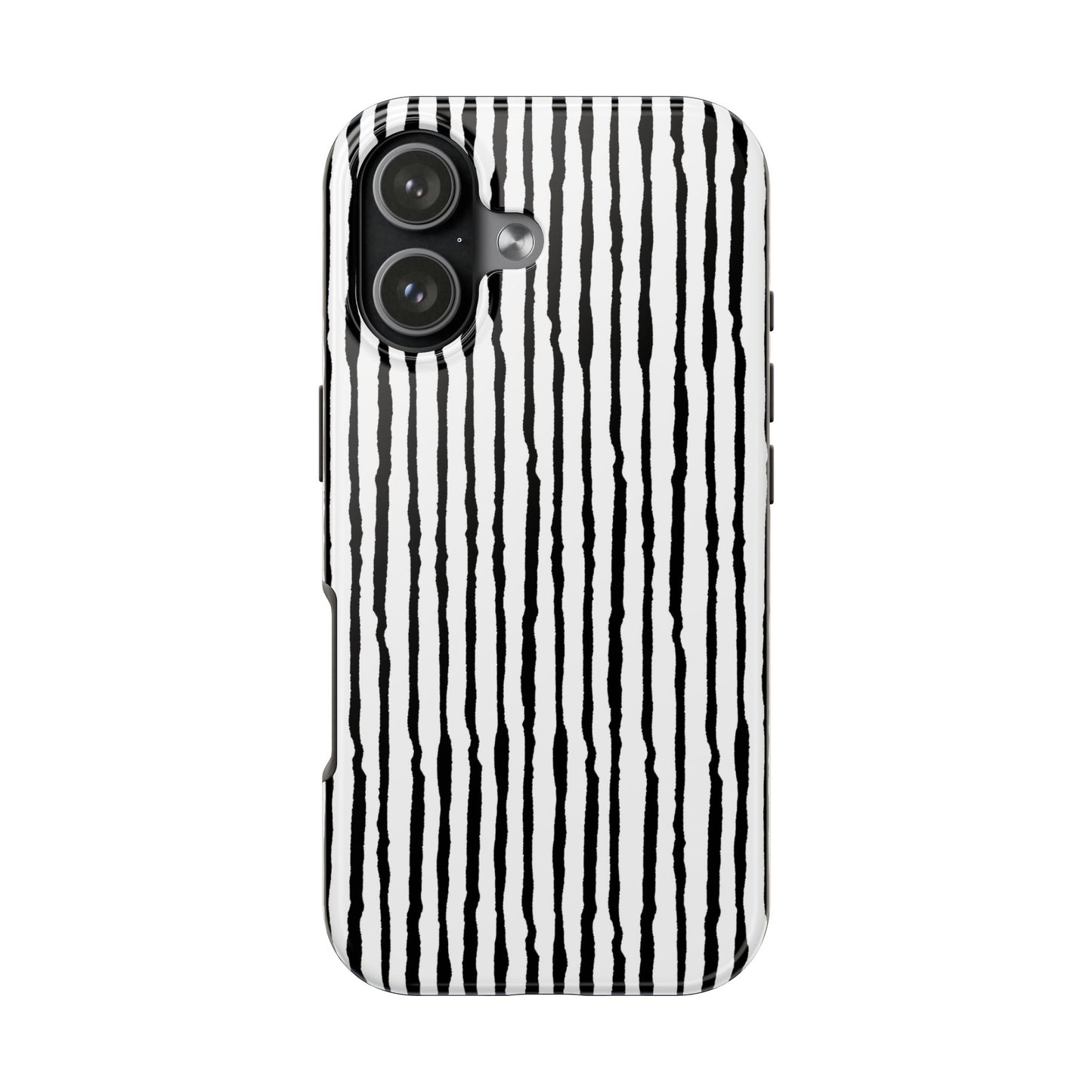 Sorta Stripe White / Black Phone Case