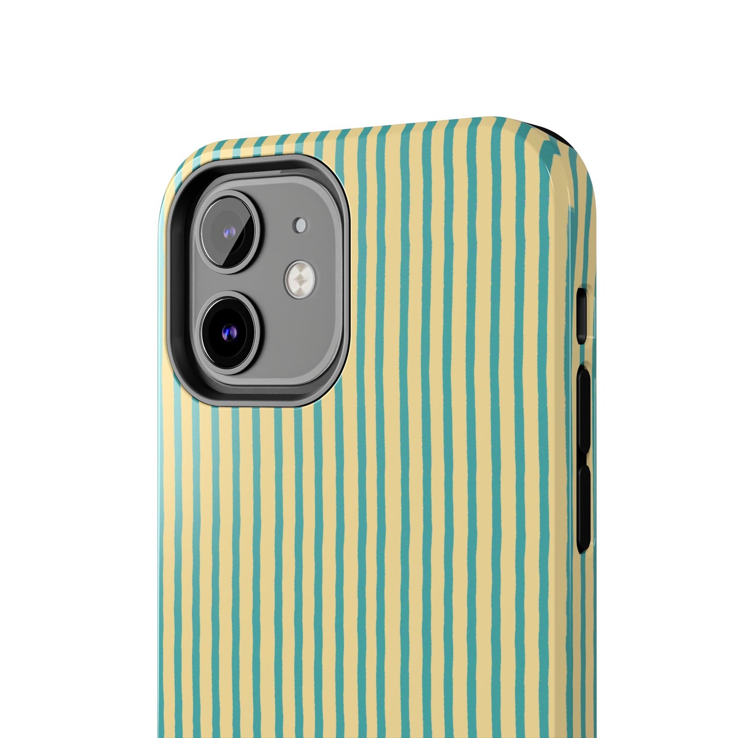 Stripe Yellow / Turquoise Phone Case