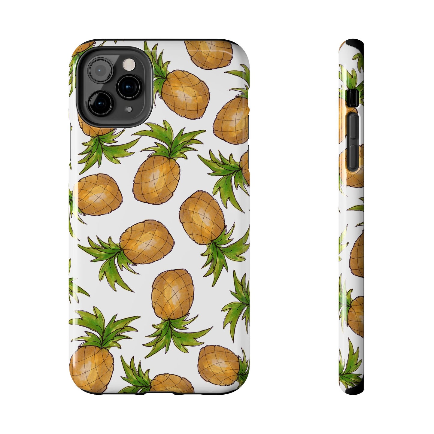 Pineapple Toss White Phone Case