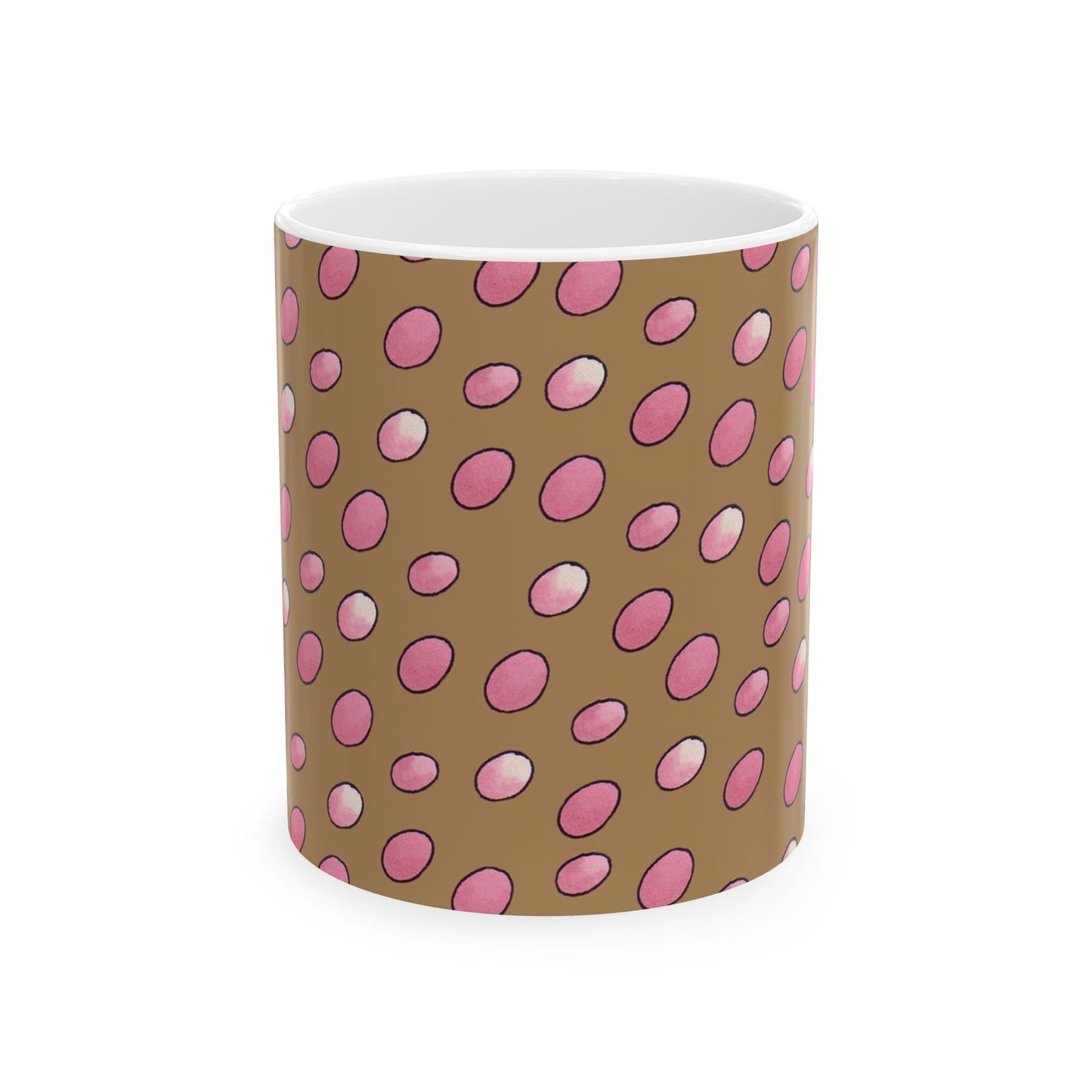 Egg Dots Chocolate / Pink Cup