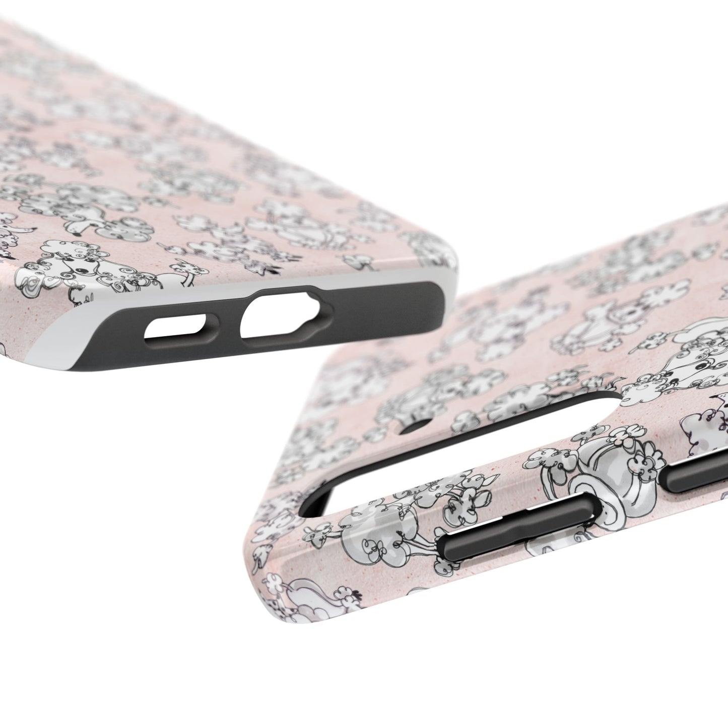 Paris Poodles Pink Phone Case