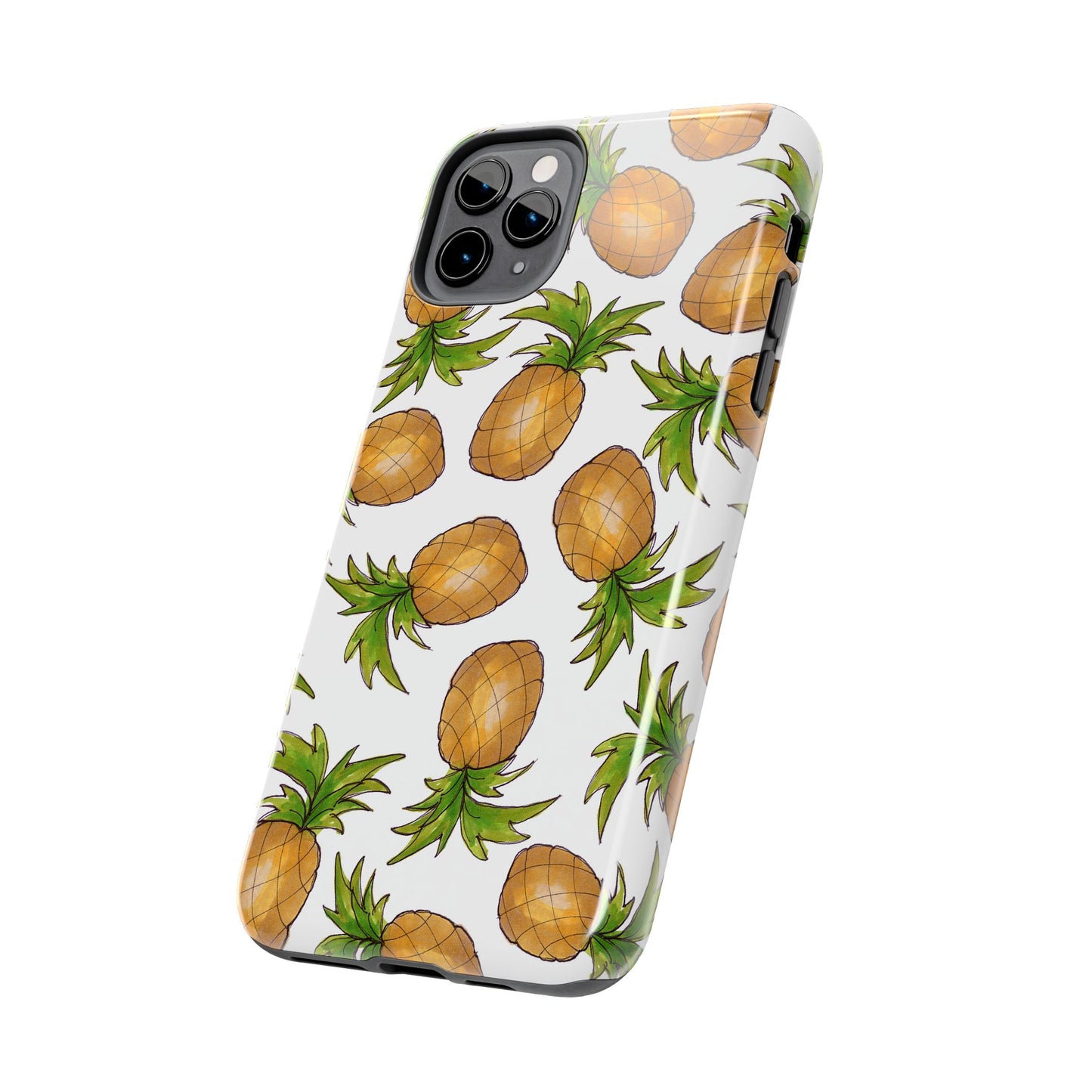 Pineapple Toss White Phone Case