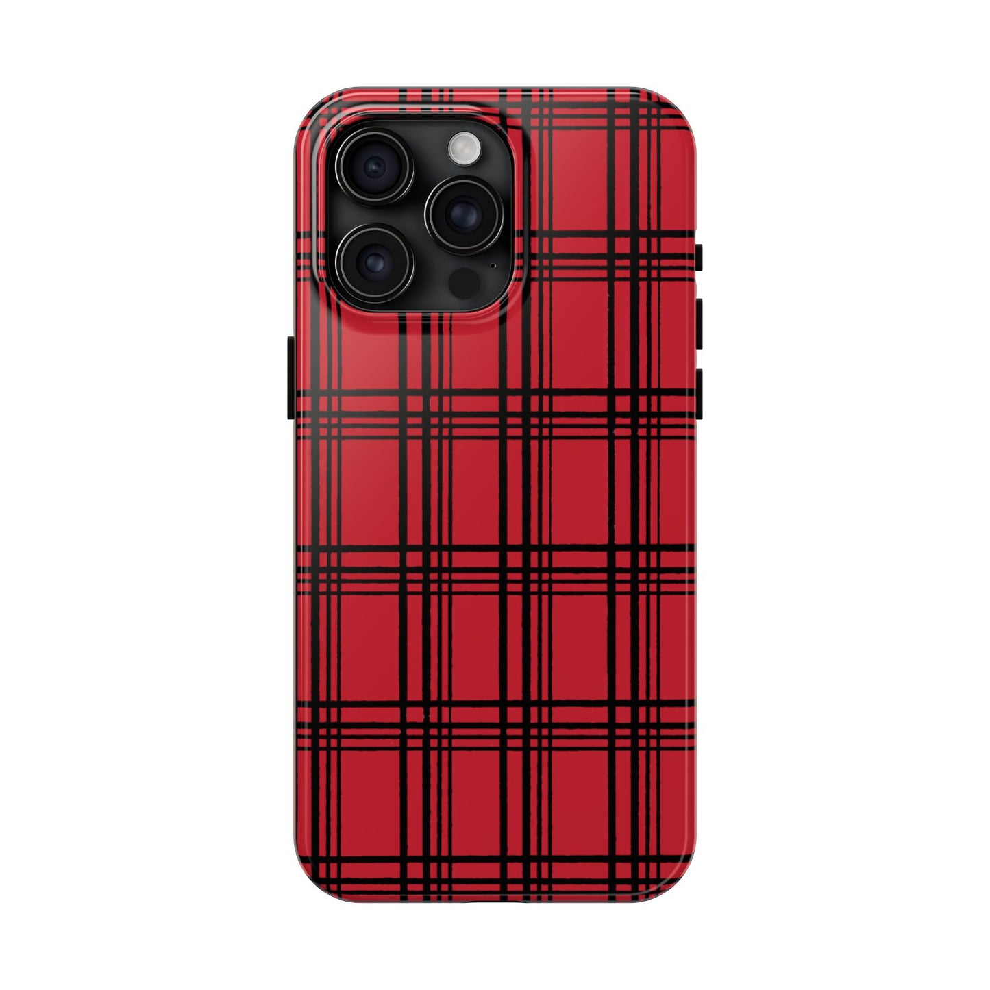 Glad Plaid Red / Black Phone Case