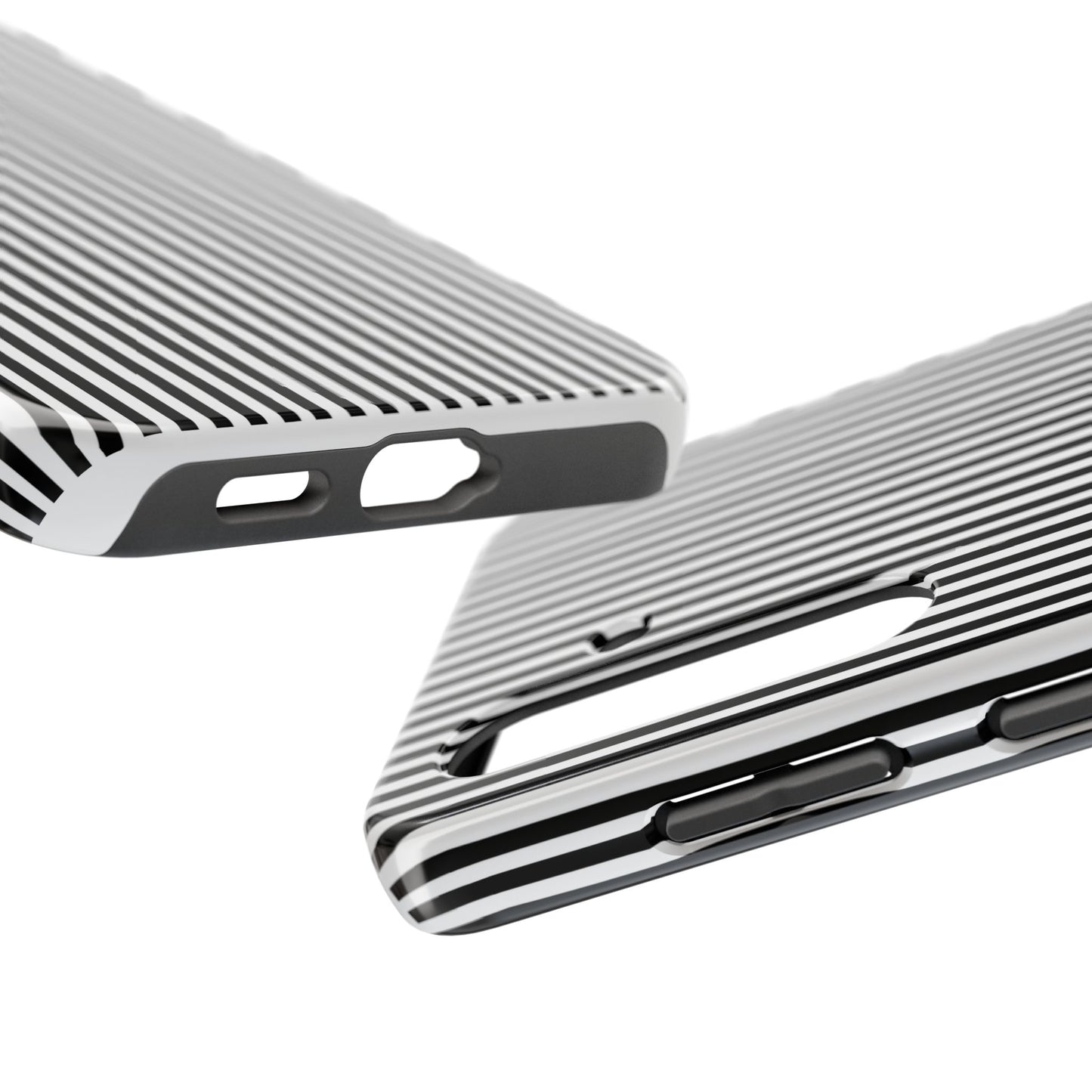 Stripe White / Black Phone Case