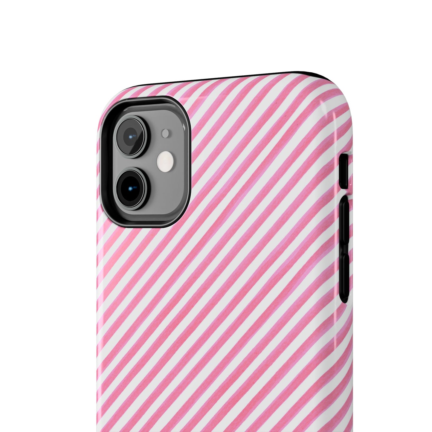 Bias Stripe Pink / White Phone Case