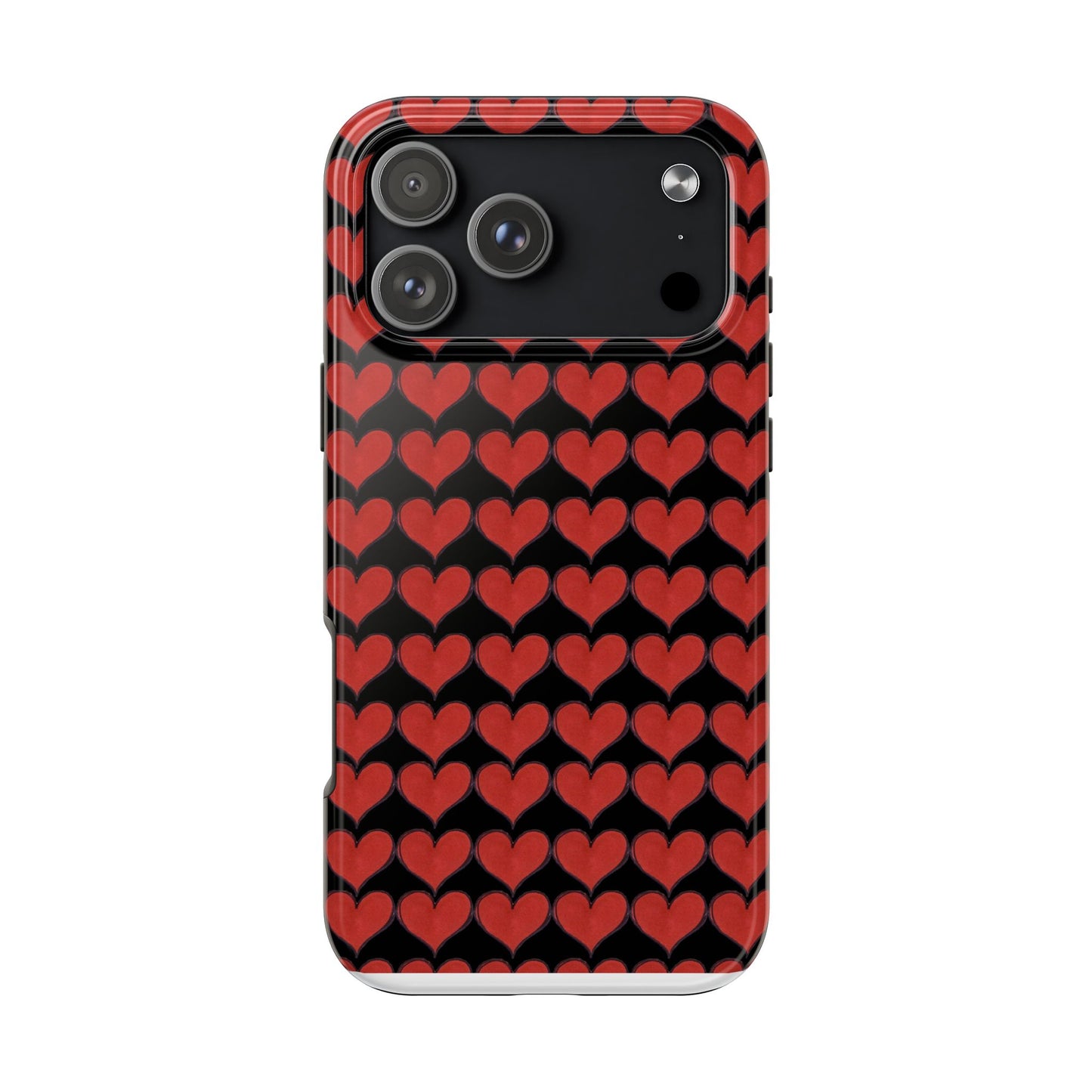 Heartbeats Black / Red Phone Case