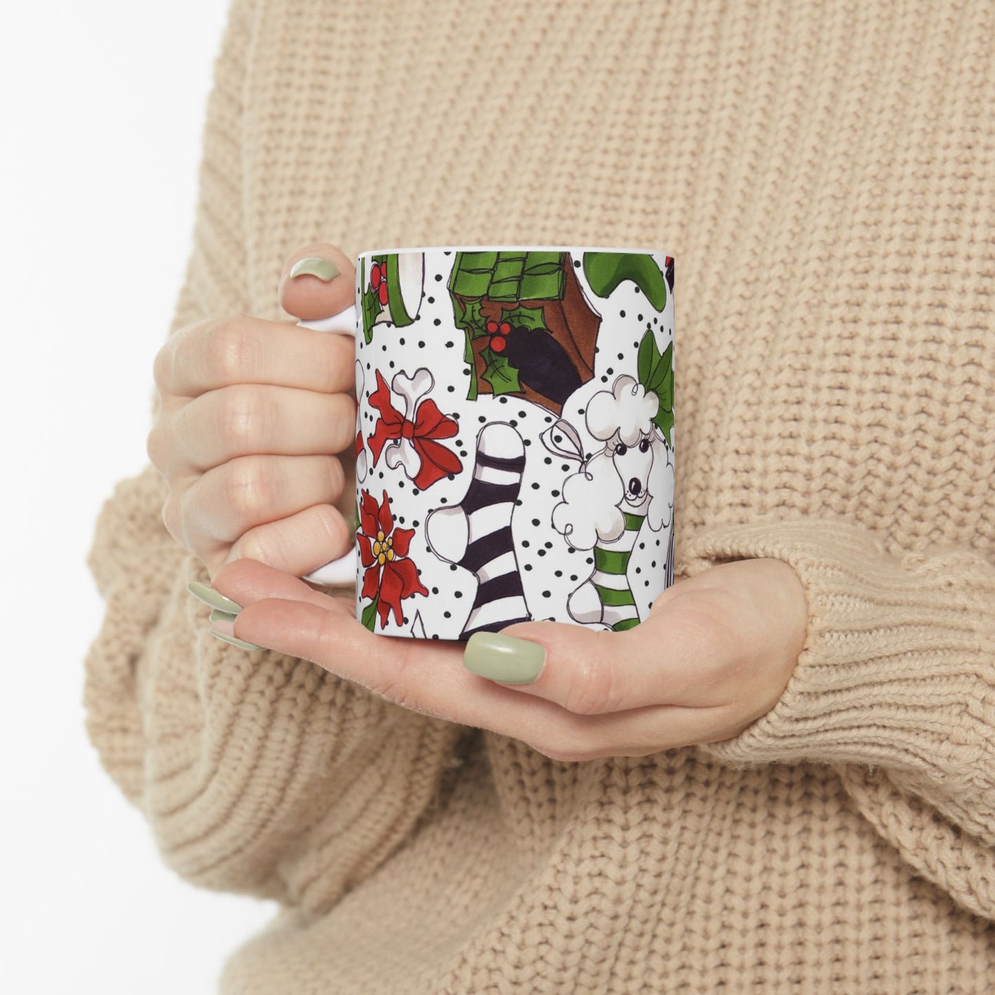 Holiday Fun White / Black Cup