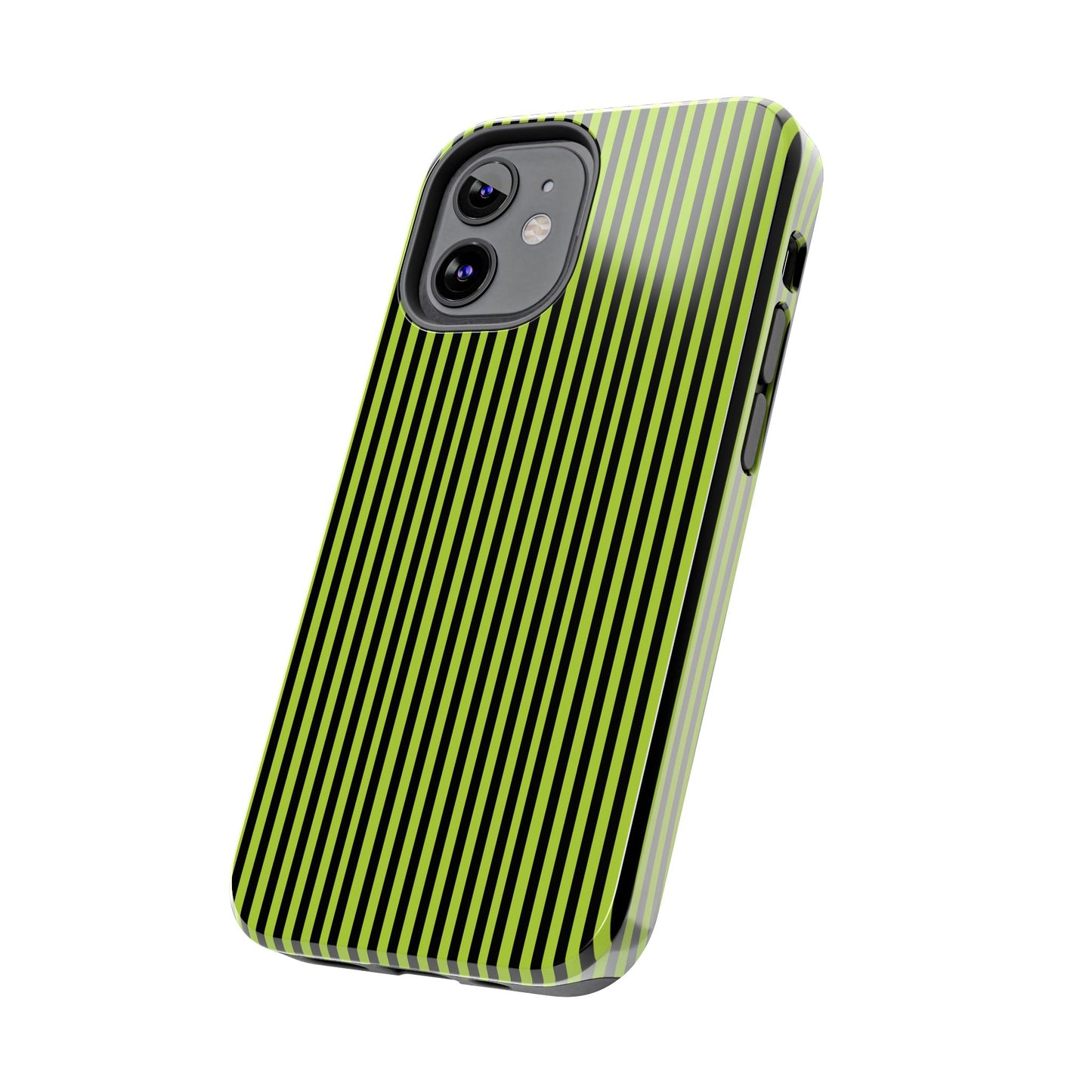 Stripe Green / Black Phone Case