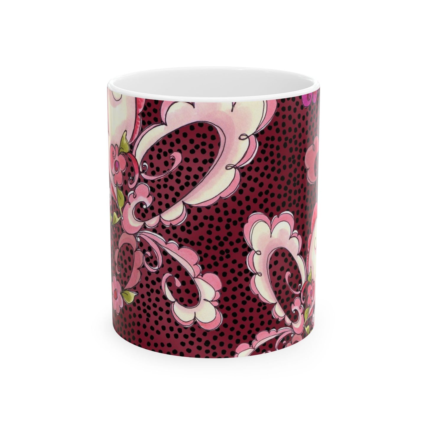 Paisley Flow Magenta Cup