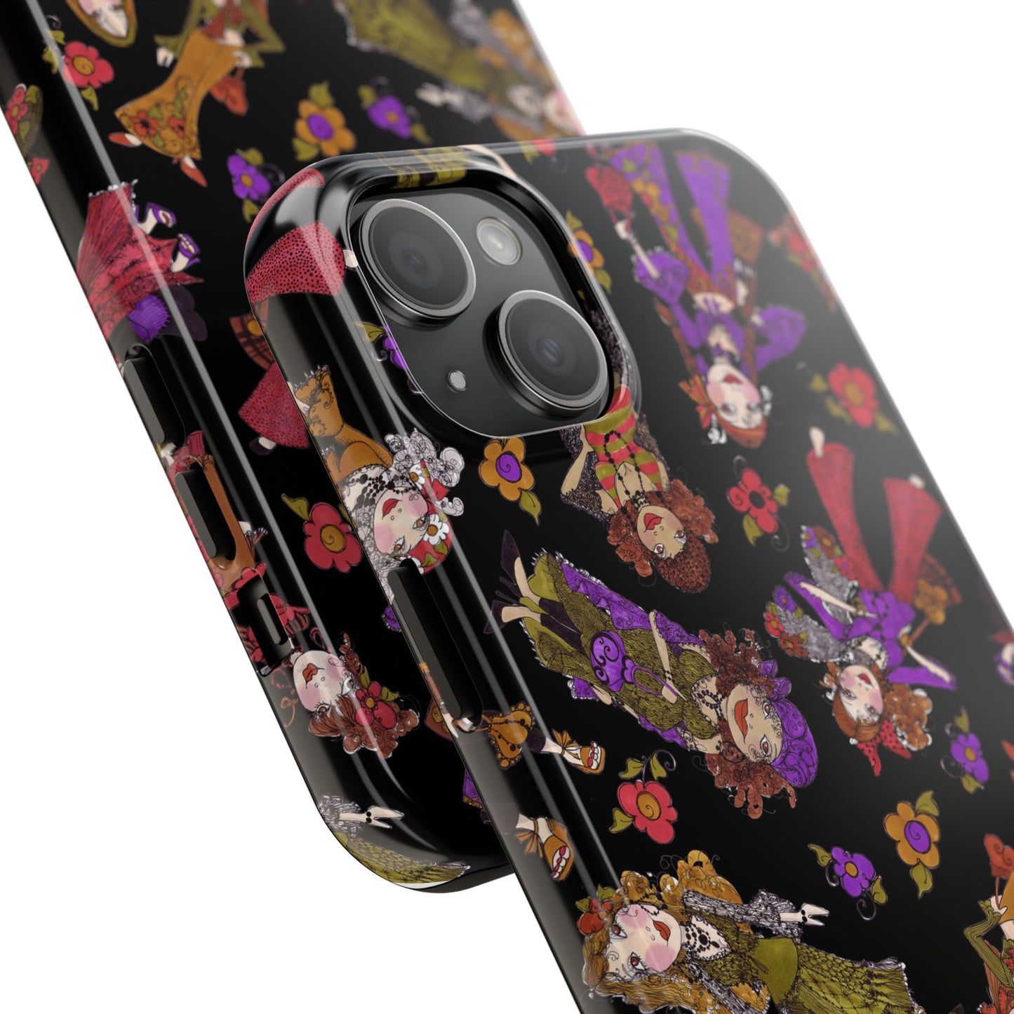 Tossed Gypsies Black Phone Case