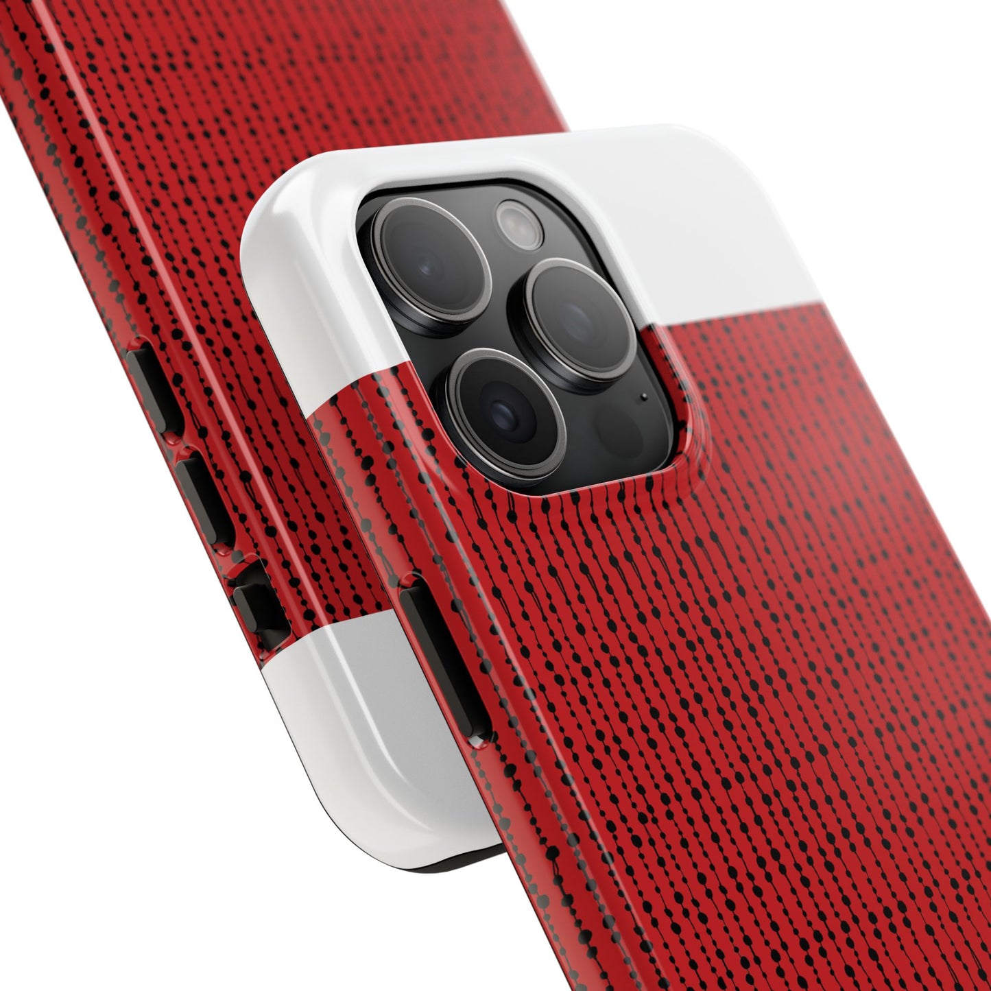 Beaded Curtain Red / Black Phone Case