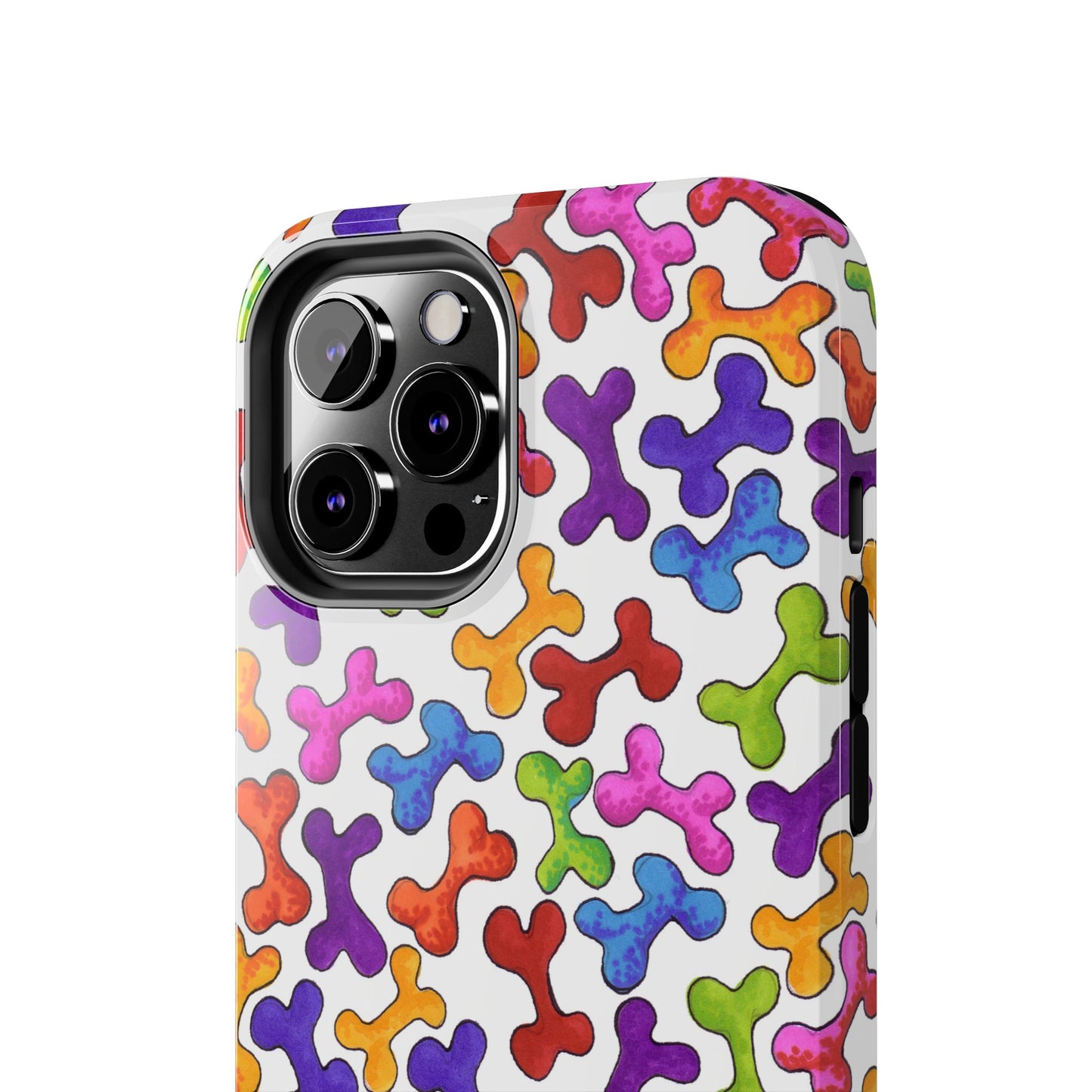 Fancy Bones White / Multi Phone Case