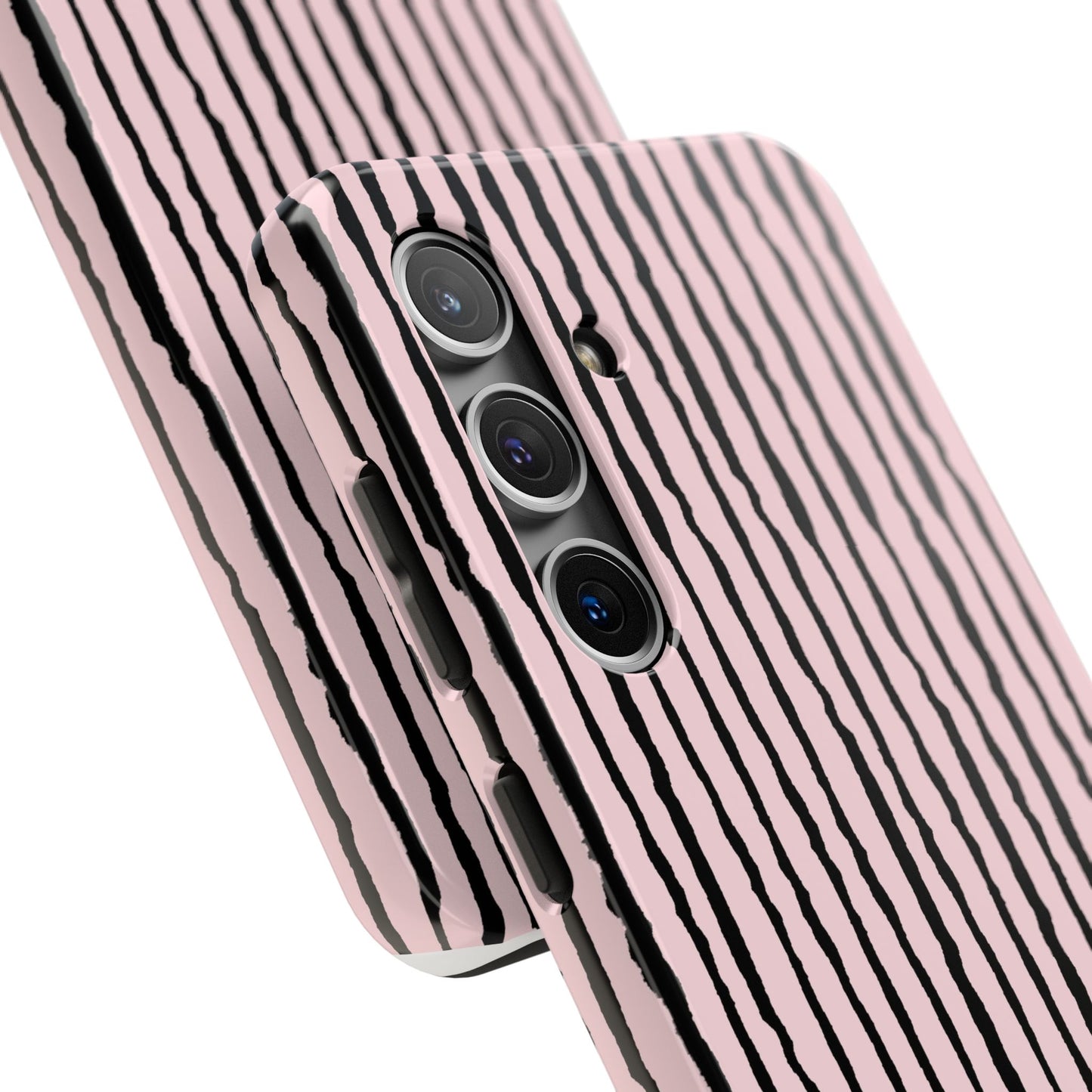 Sorta Stripe Light Pink / Black Phone Case