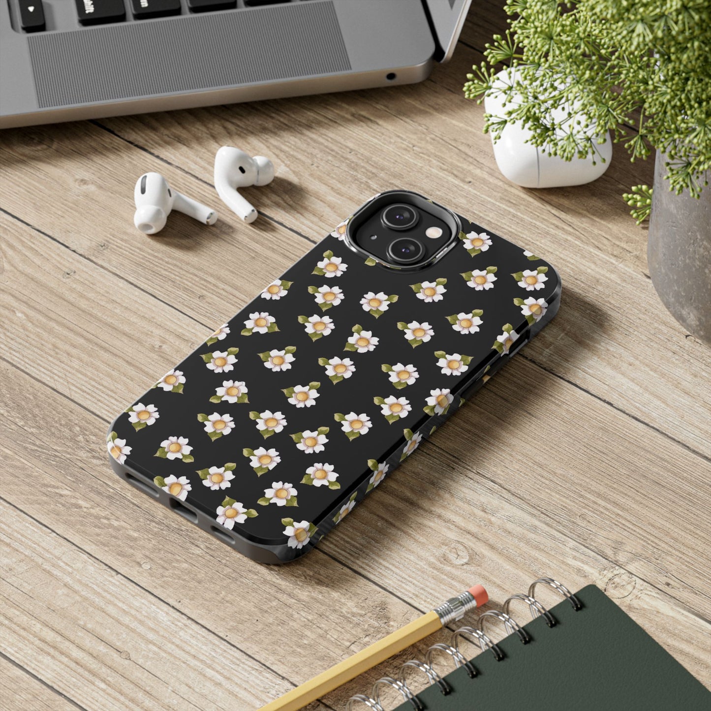 Daisies Black Phone Case