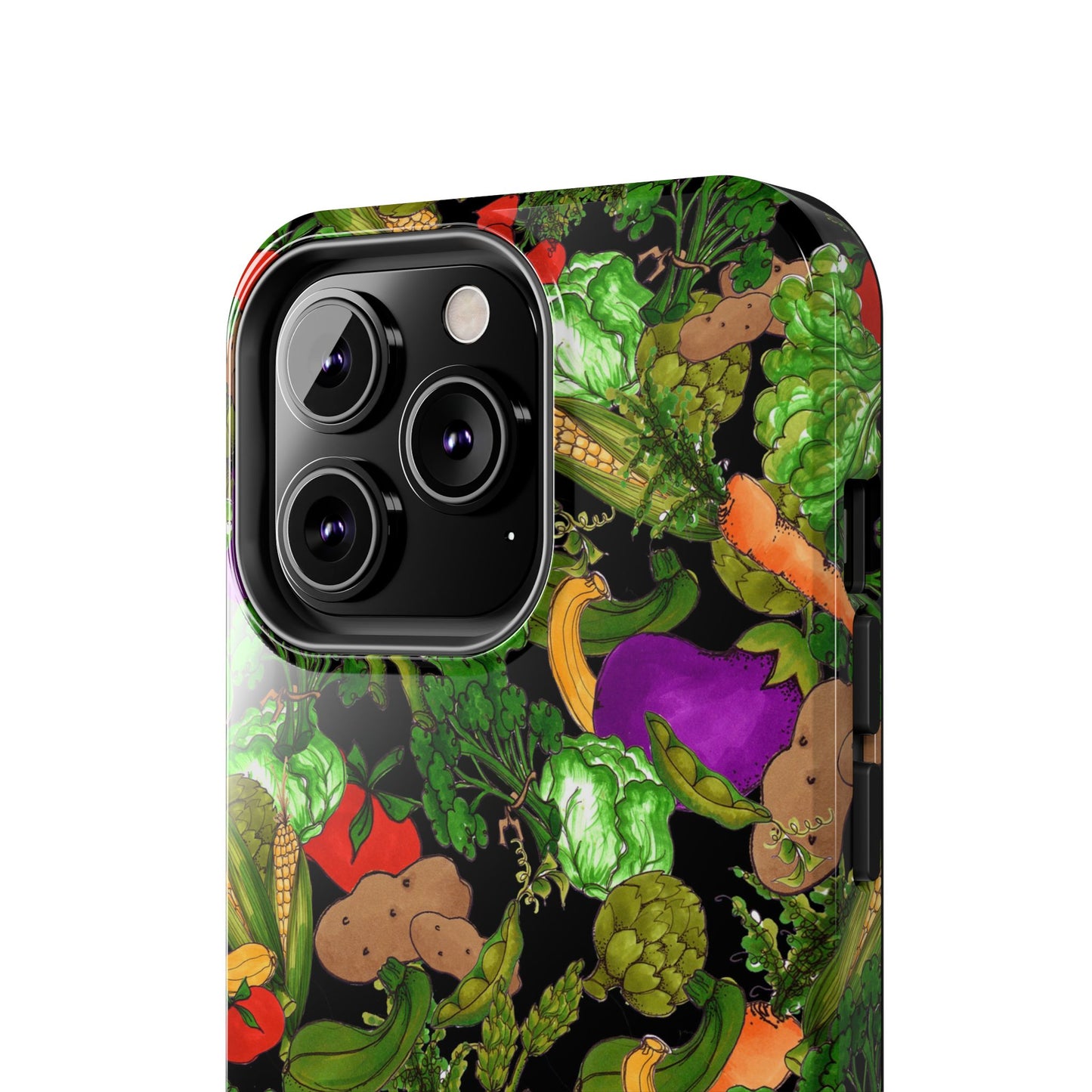 Veggie Jungle Black Phone Case