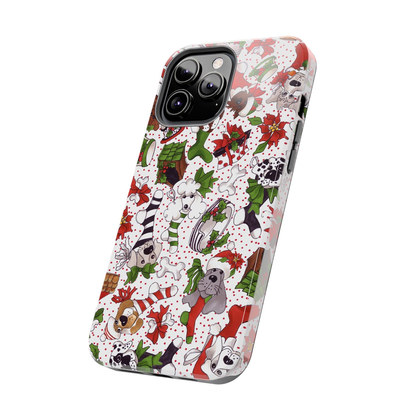 Holiday Fun Toss White / Red Phone Case