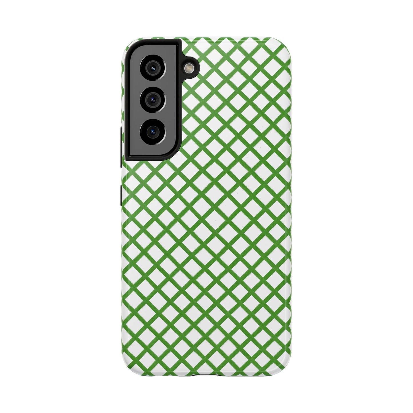 Trellis White / Green Phone Case