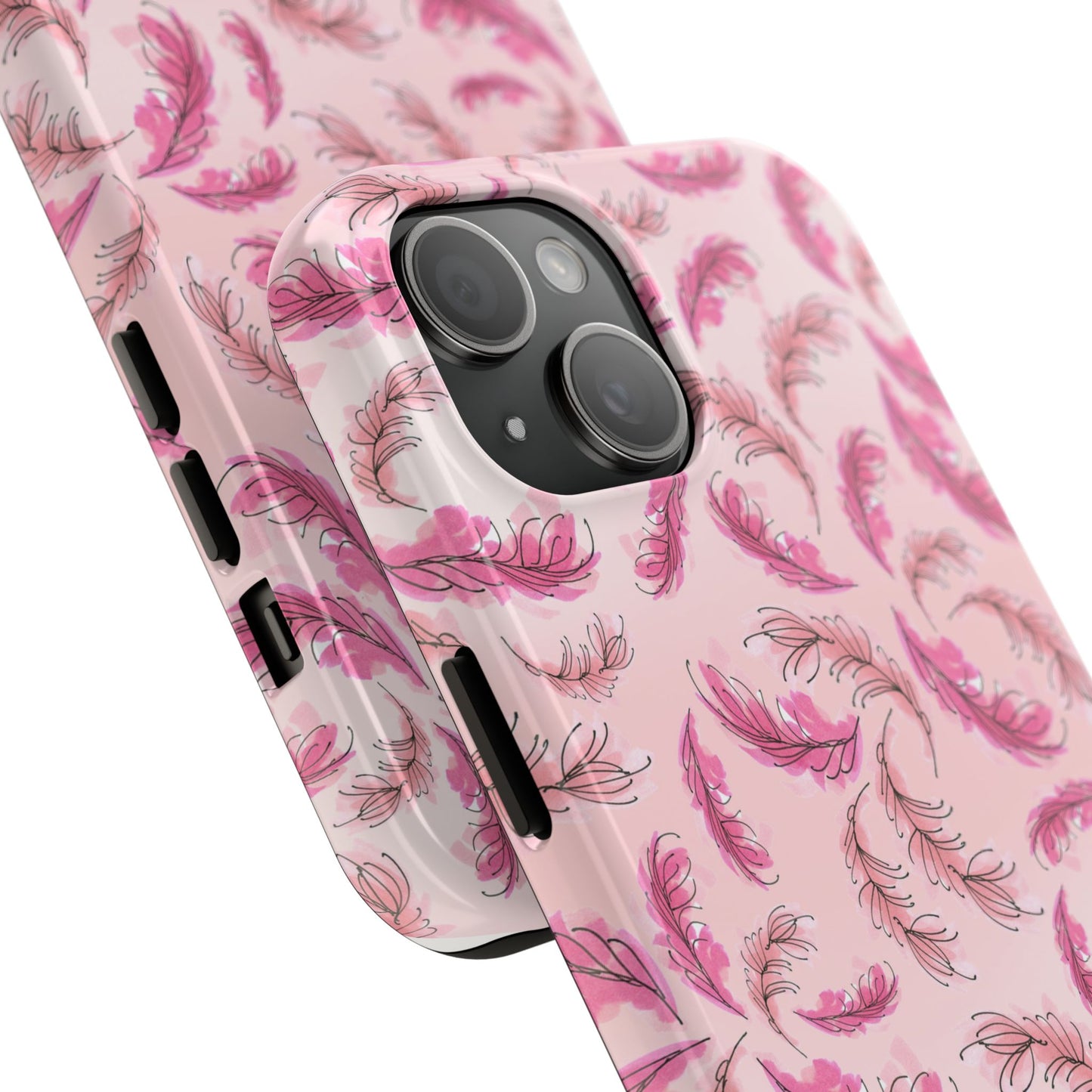Flam Feathers Pink Phone Case
