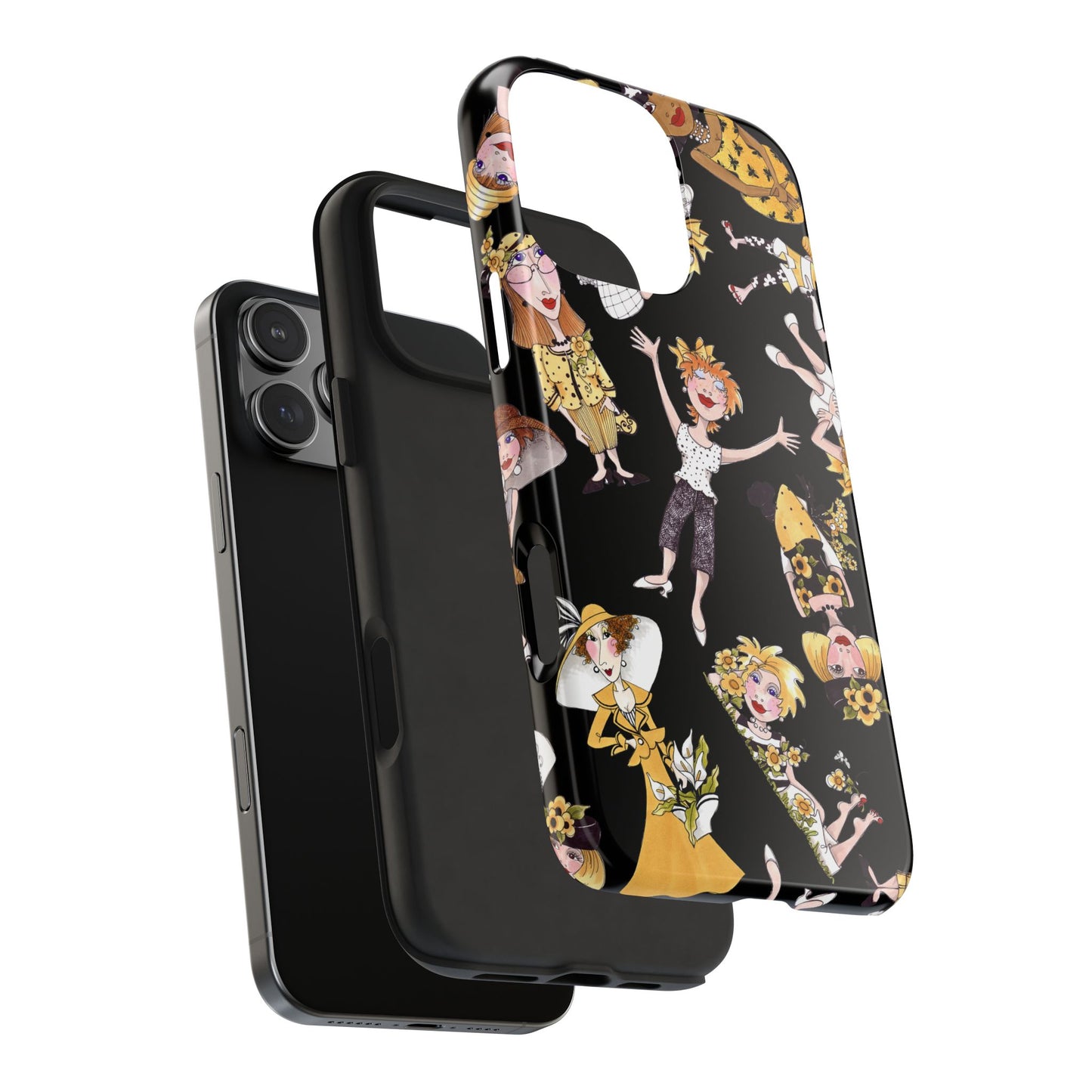 Bee Tossed Black Phone Case