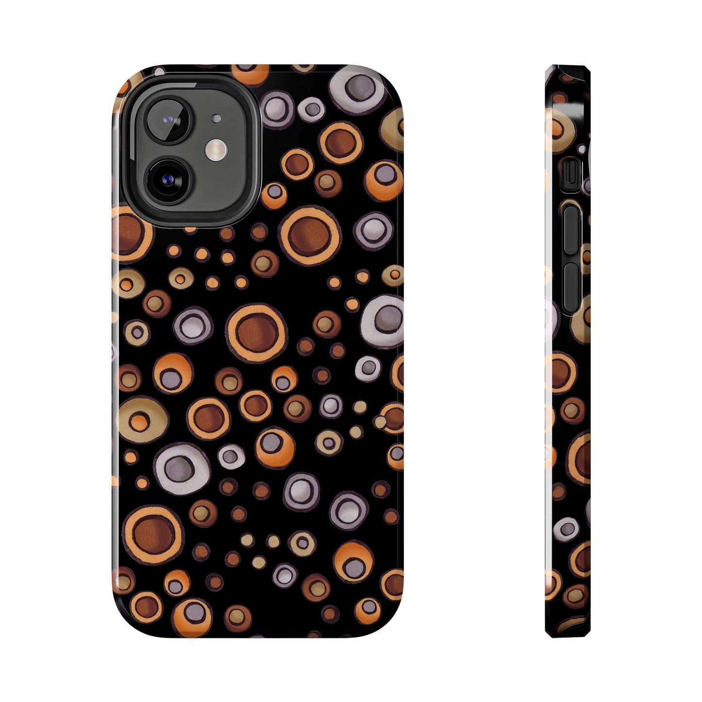 Doggy Dots Black Phone Case