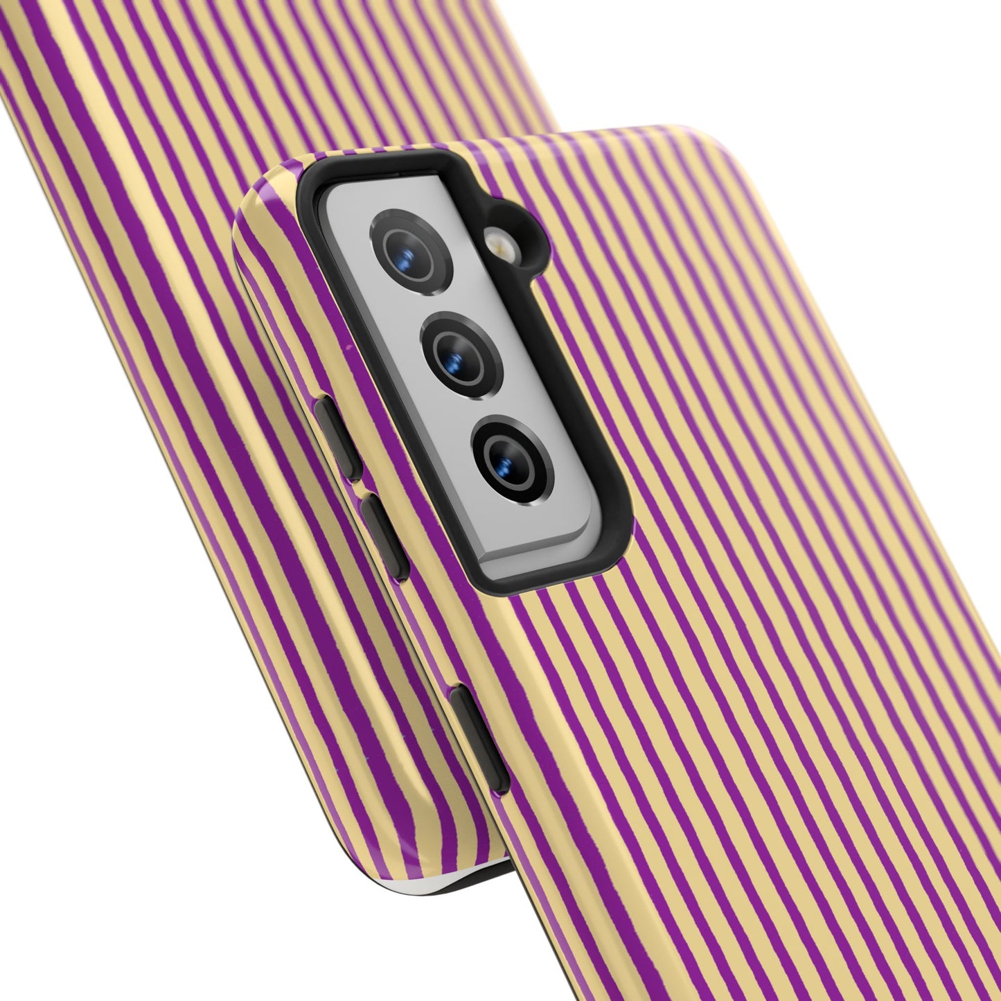 Stripe Yellow / Purple Phone Case