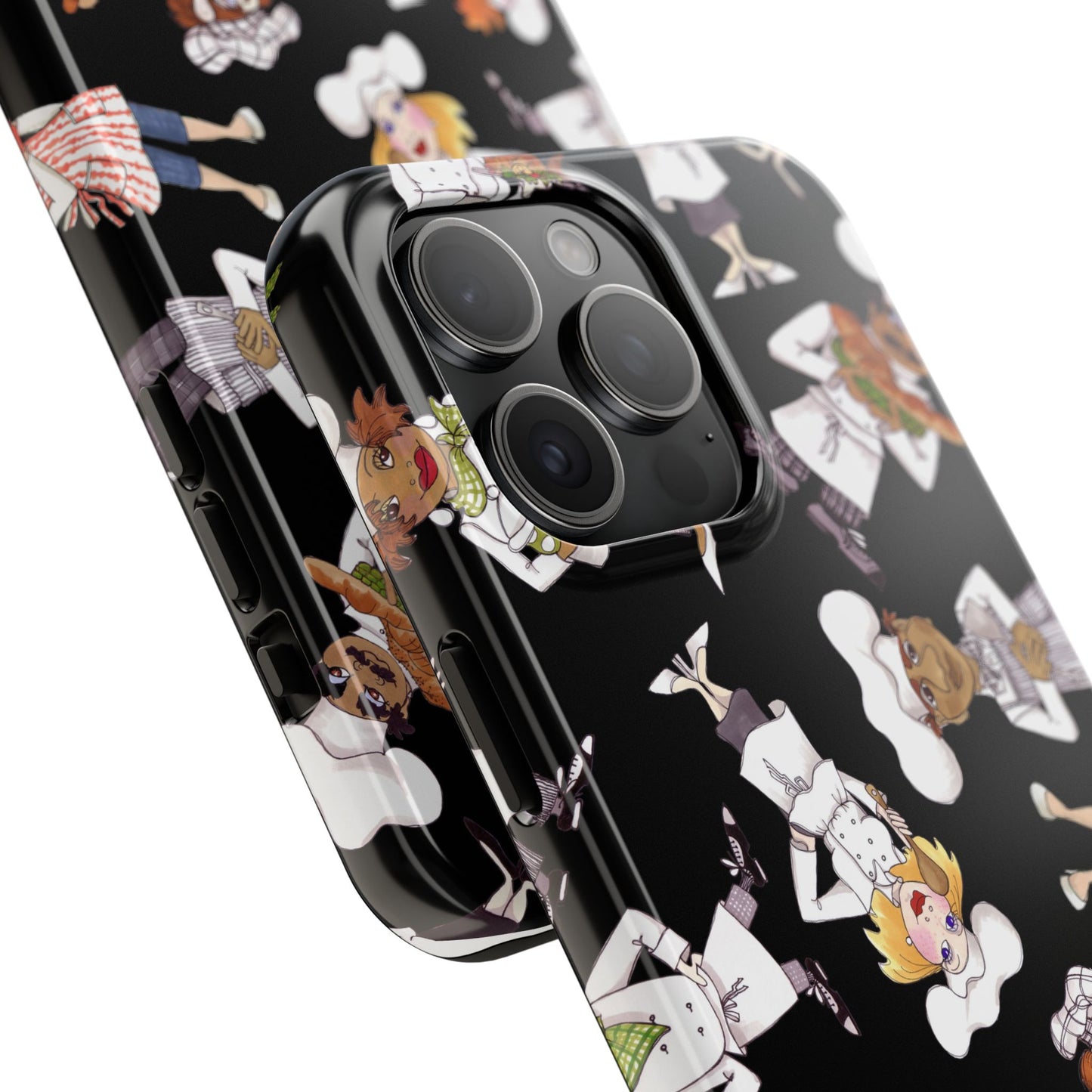 Tossed Chefs Black Phone Case