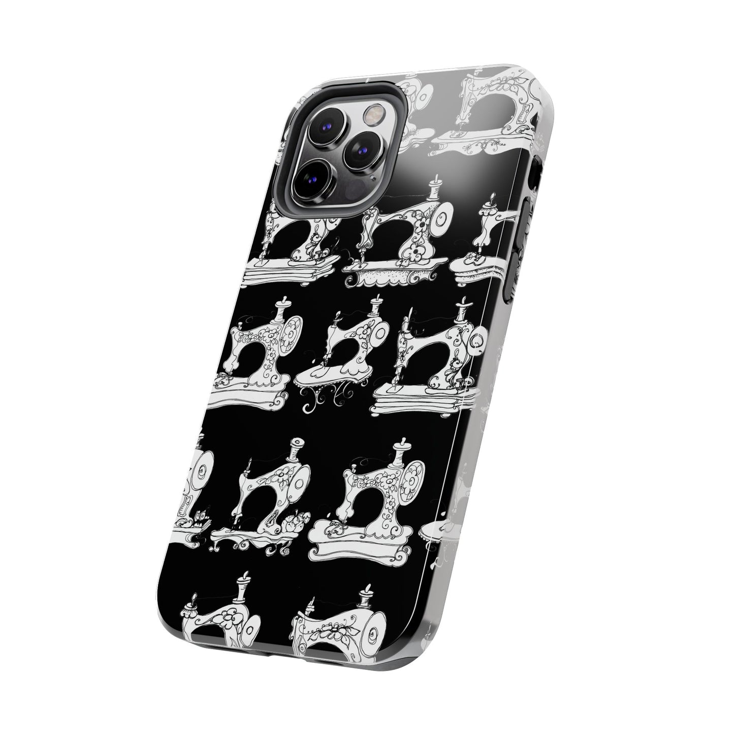 Sew Sew Black / White Phone Case