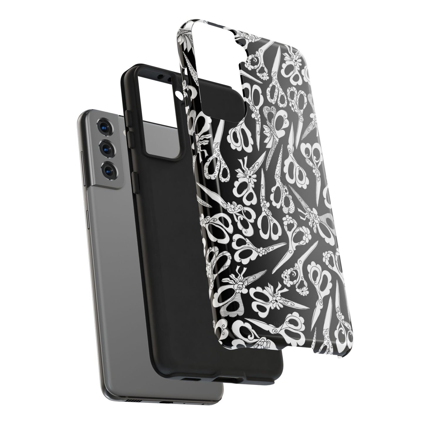 Scissor Blizzard Black Phone Case