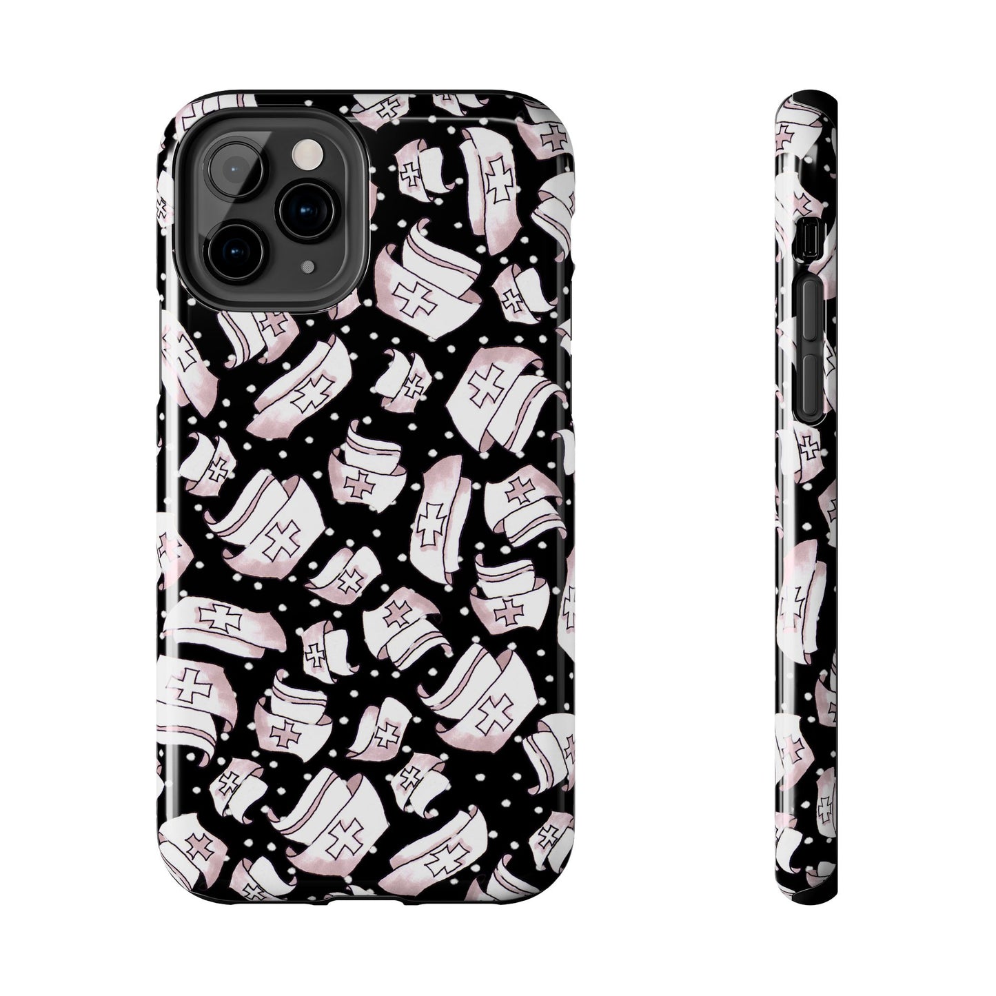 Med Hats Black Phone Case