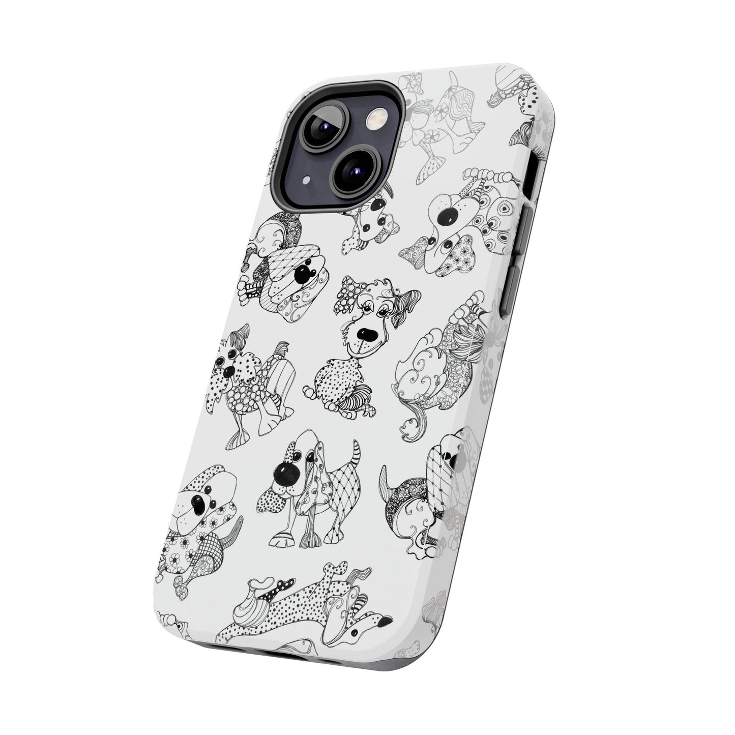 Doodle Dogs White Phone Case