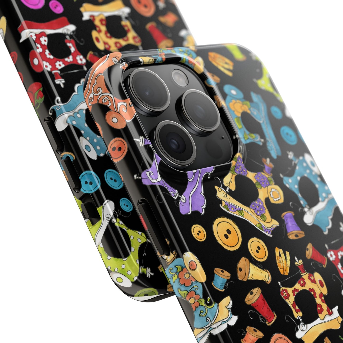 Sew Assorted Black Phone Case