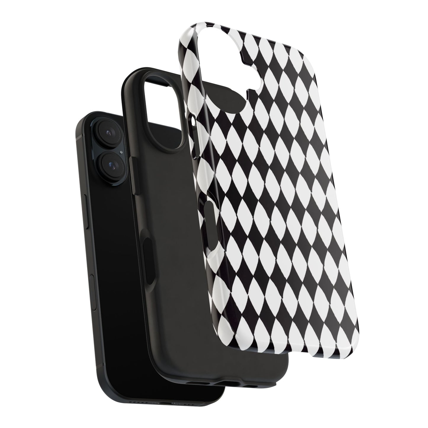 Diamond White / Black Phone Case