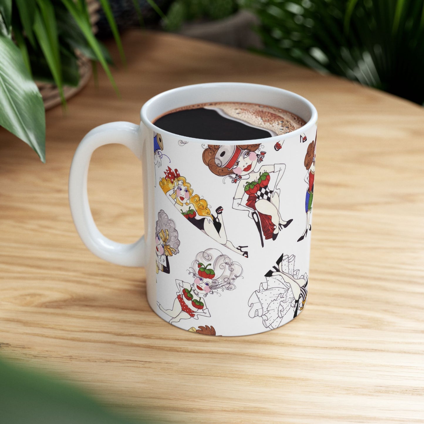 Sew Tossed White Cup